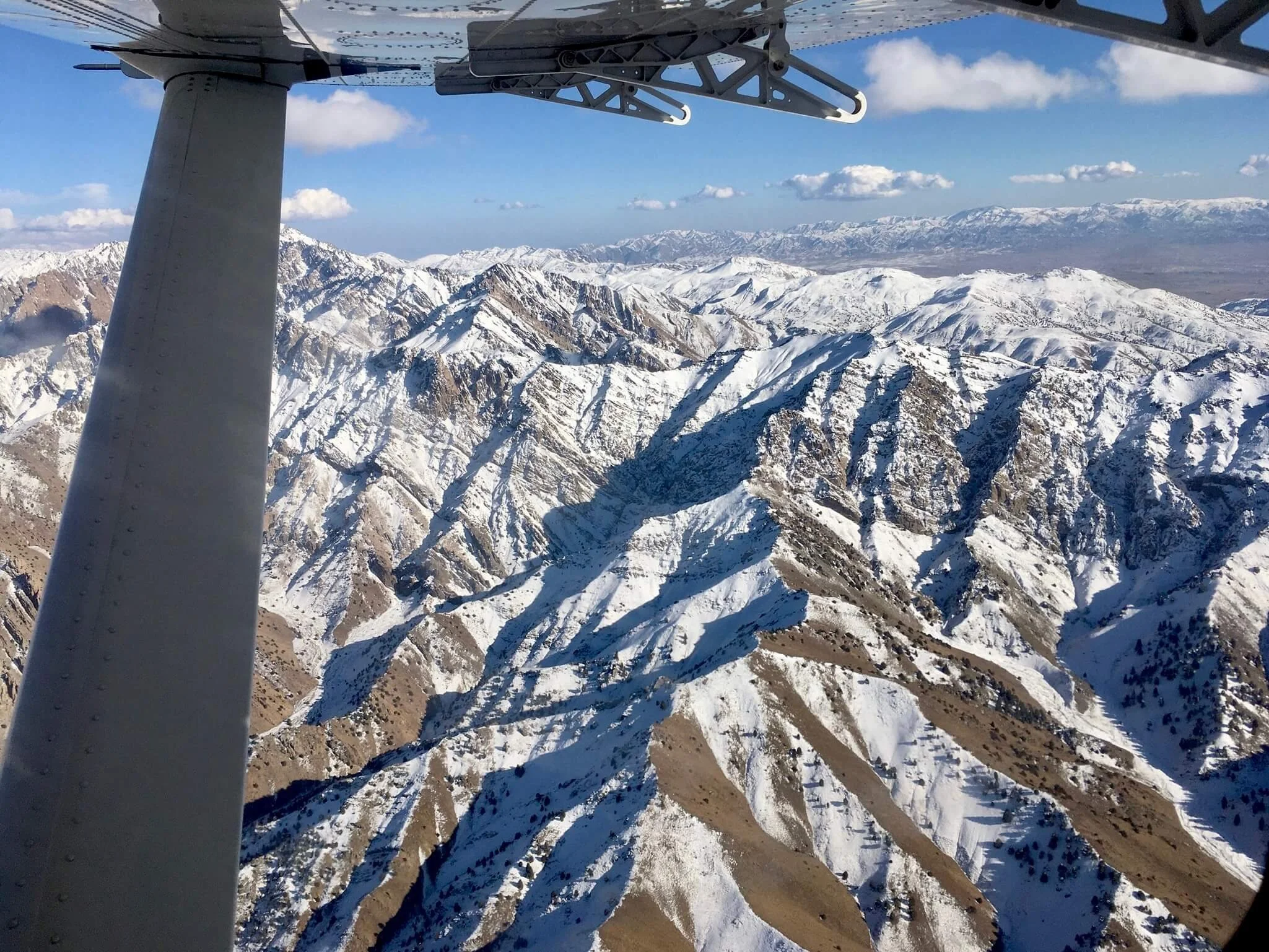 Flying over the Hindu Kush in Afghanistan