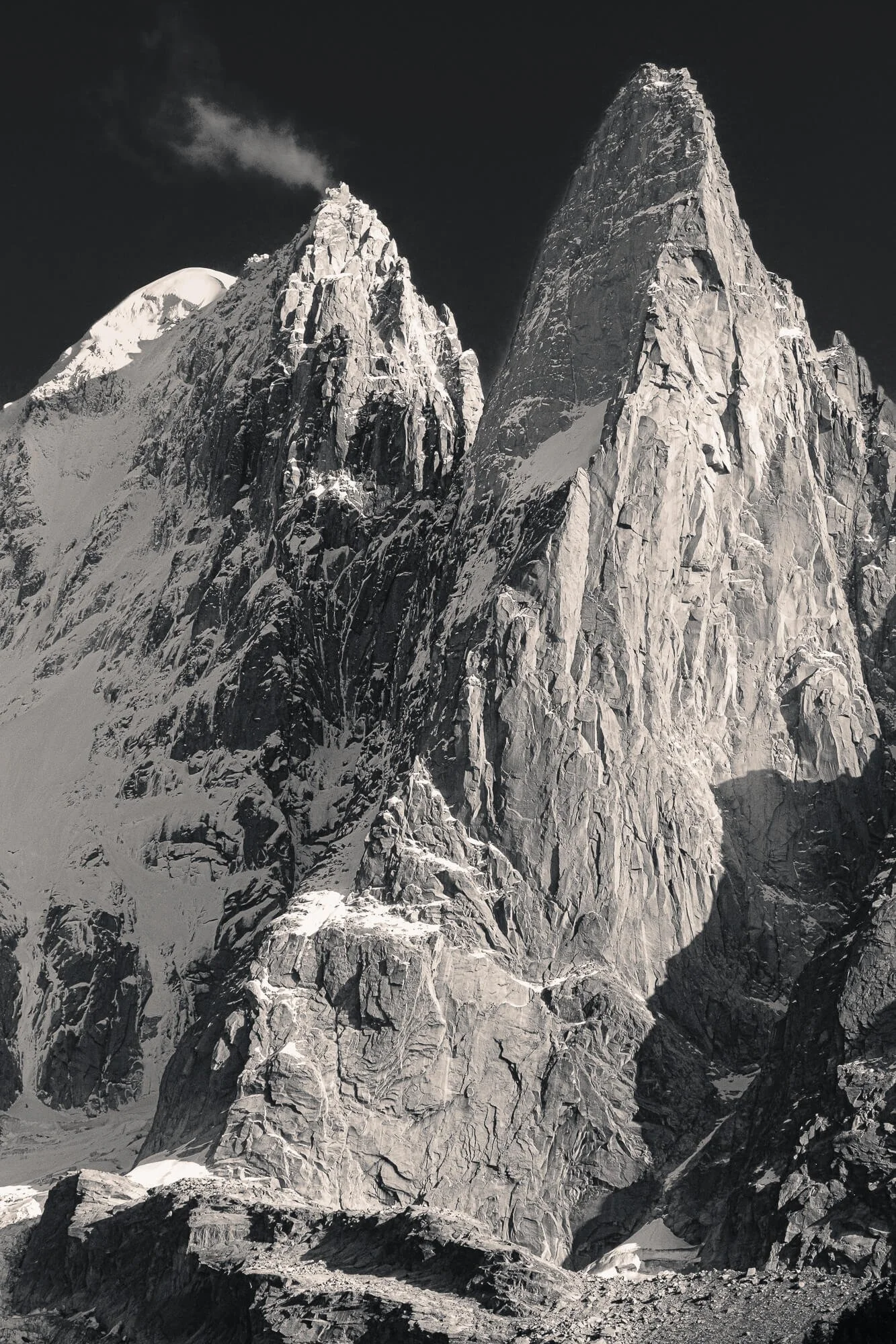 Les Drus Chamonix Valley