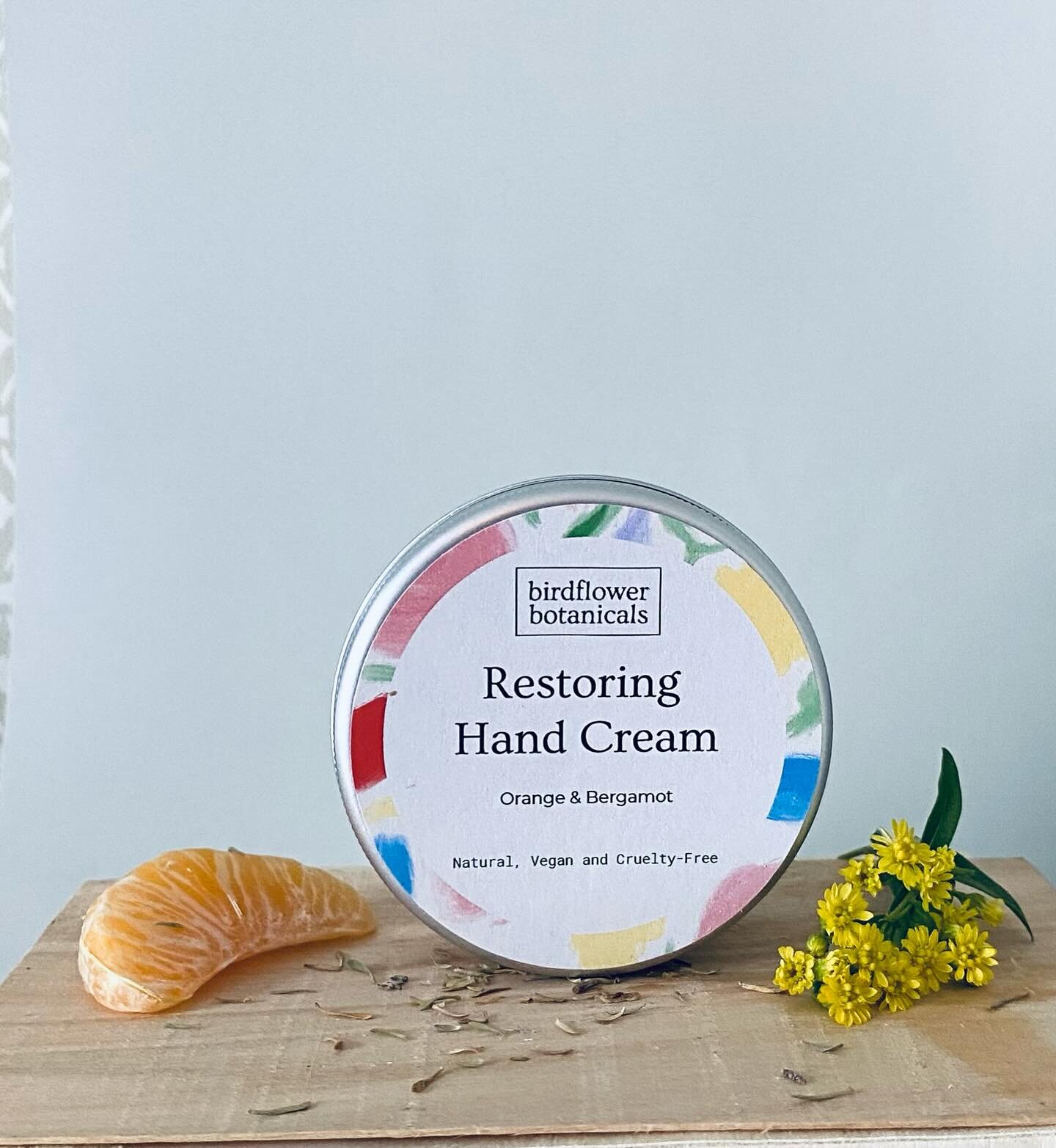 Our best selling product, I always sell out of our restoring hand cream at markets. 

Rich with raw shea butter &amp; aloe vera, blended with an uplifting aroma of sweet Orange &amp; bergamot. 

My aromatherapy products have never felt so at home, wi