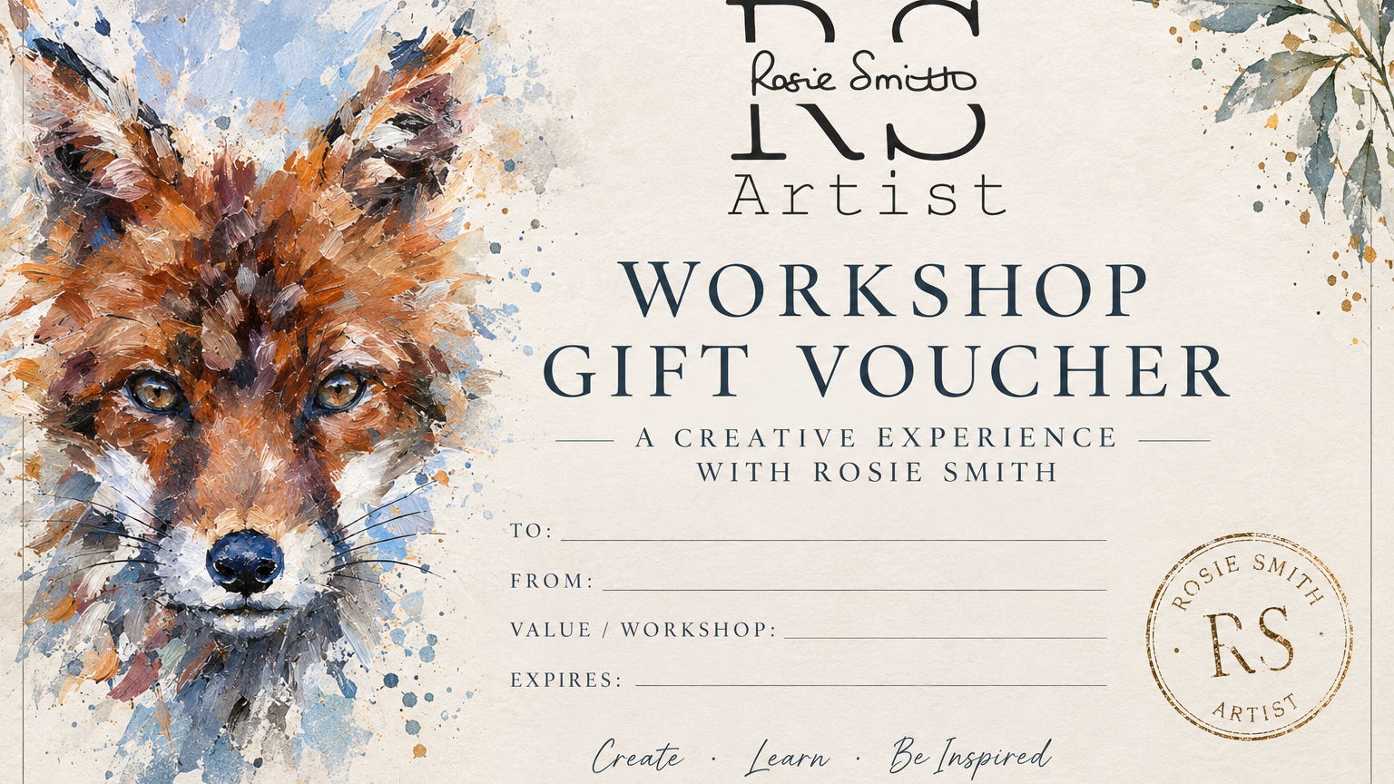Rosie Smith Artist Gift Vouchers