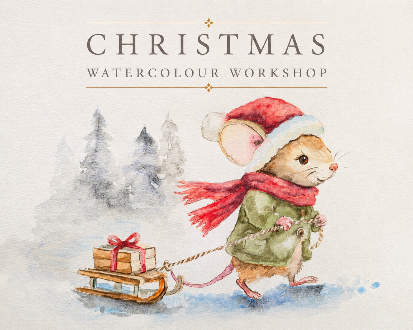 Adult Christmas Mouse Watercolour Workshop H's - November 14th