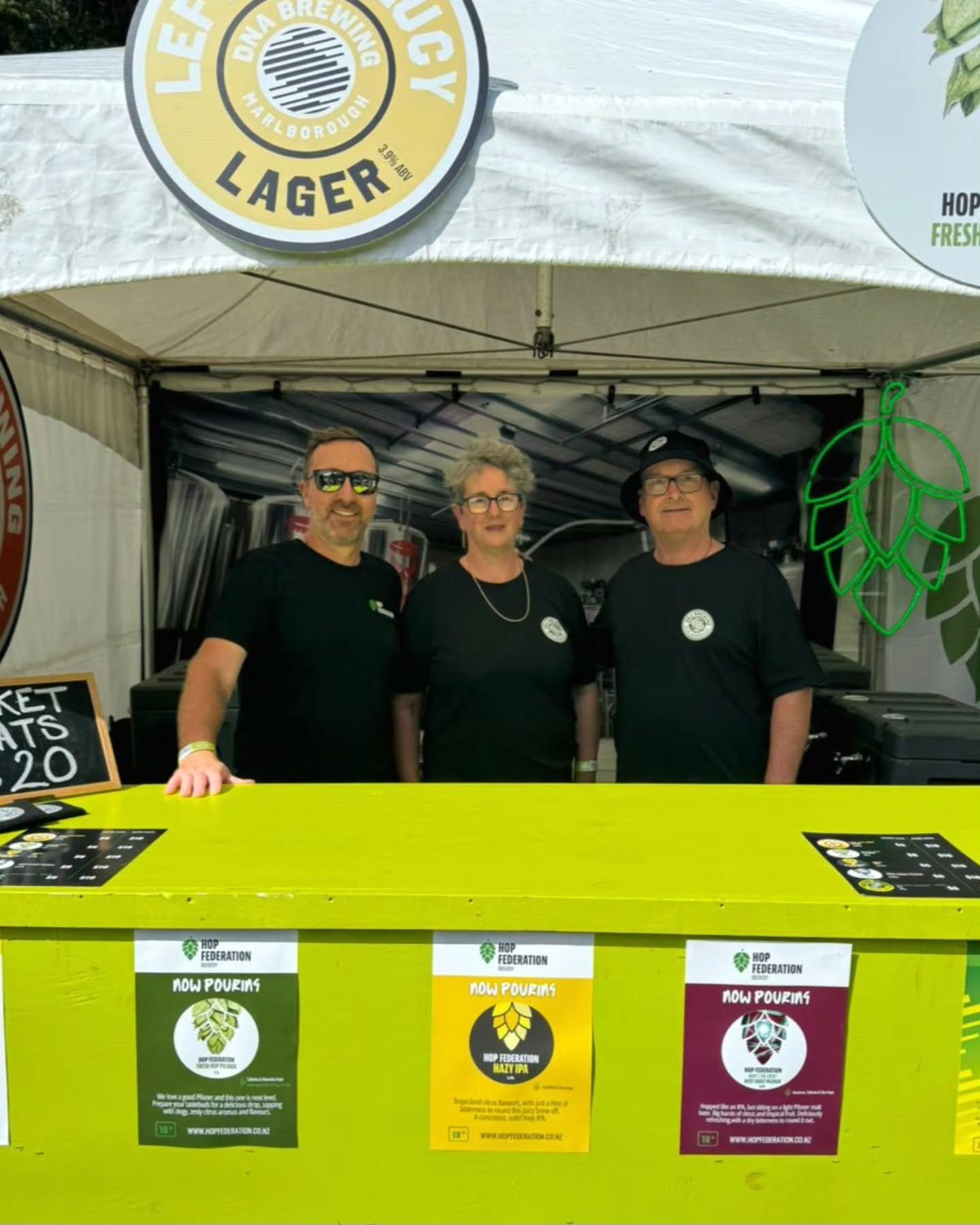 Having a blast at @marchfestnz with Kim &amp; David from @dnabrewing 🍻

Pouring our new West Coast Pilsner and Fresh Hop Pilsner (plus our classic Hazy IPA and some DNA brews), come say hi and give them a try! 

#hopfederation #craftbeernz #marchfes