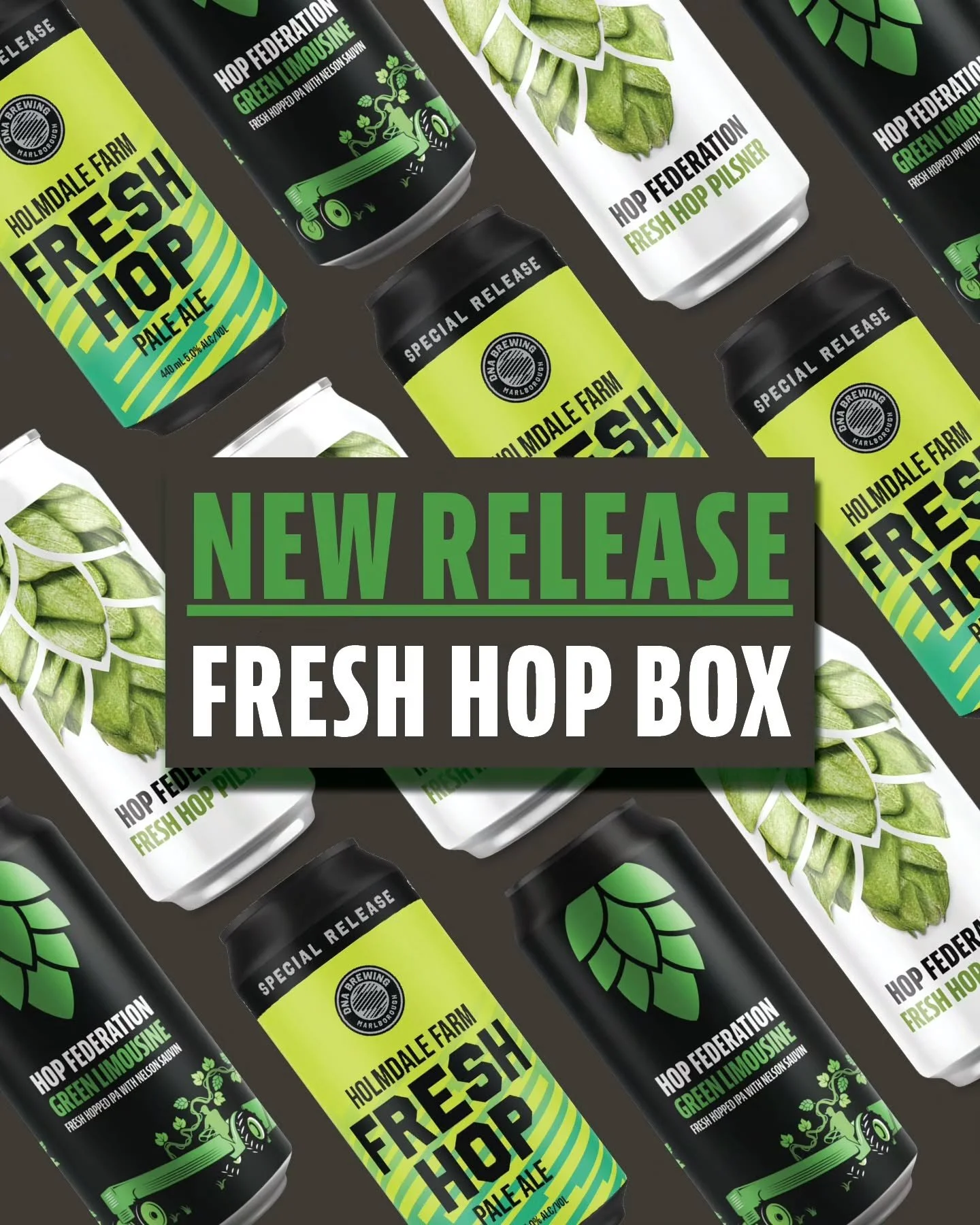 Fresh, Fresh Hop beers off the line and straight to your fridge&hellip; 🍻

Order our limited release fresh hop box now and get:

🍺 4 &times; Hop Federation Green Limousine Fresh Hopped IPA
Need we say more? Our much loved brew is back! Chocka full 