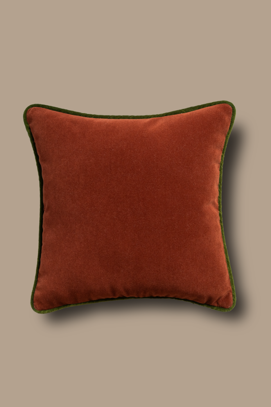 Horton - Chestnut velvet cushion