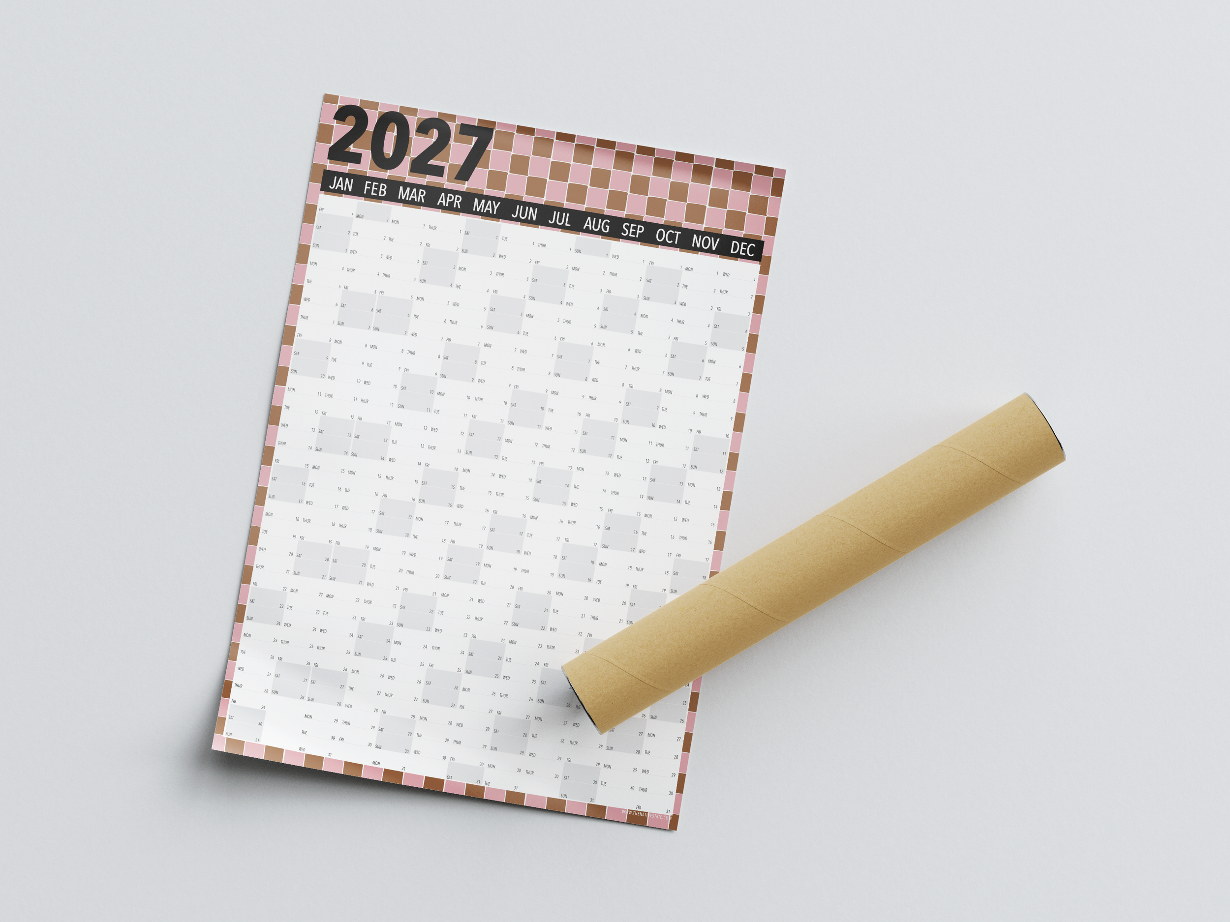 2027 Wall Planner (Checkerboard)