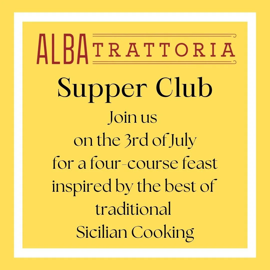 🇮🇹🇮🇹🔥@albatrattoria We are heading further south this time to Sicily. The Mediterranean&rsquo;s largest island and one of Italy&rsquo;s most diverse culinary regions.
 
So join us on the 3rd of July for a four-course feast inspired by the best o
