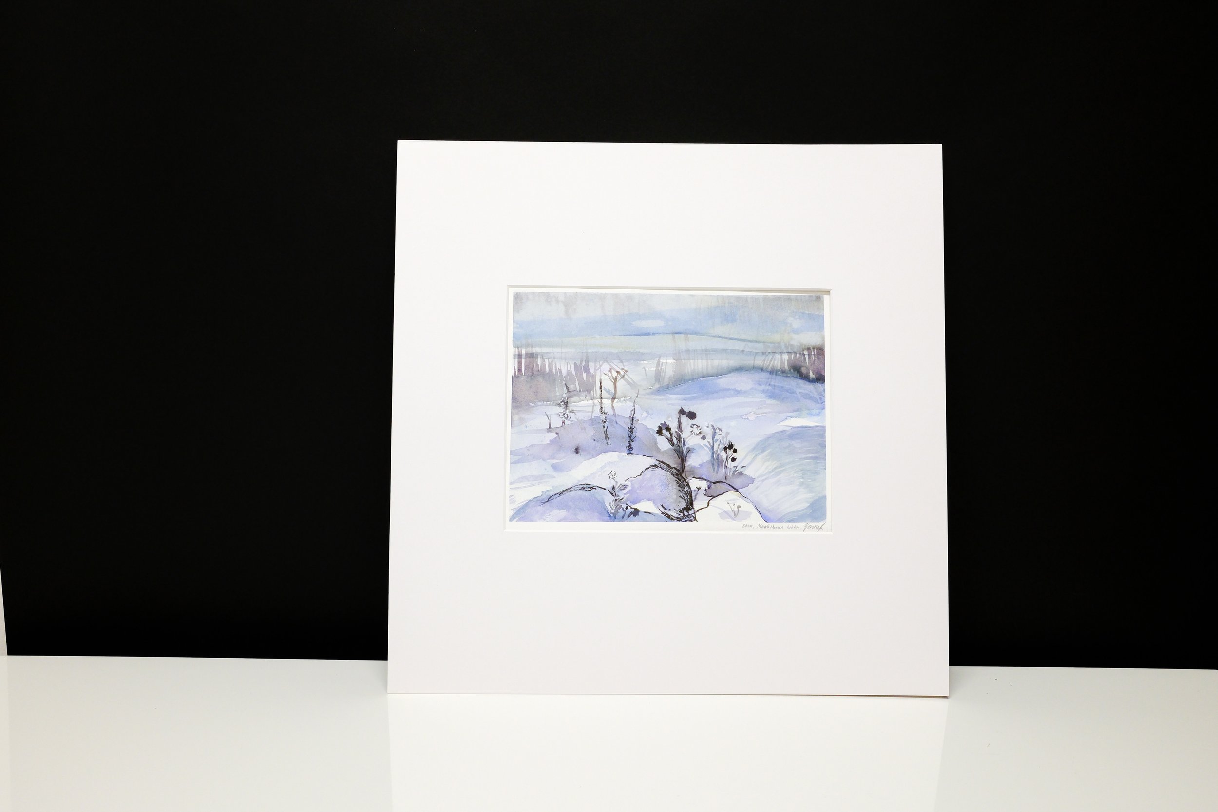 Verna Kovanen: Maaliskuun hohka, 2024, aquarelle painting