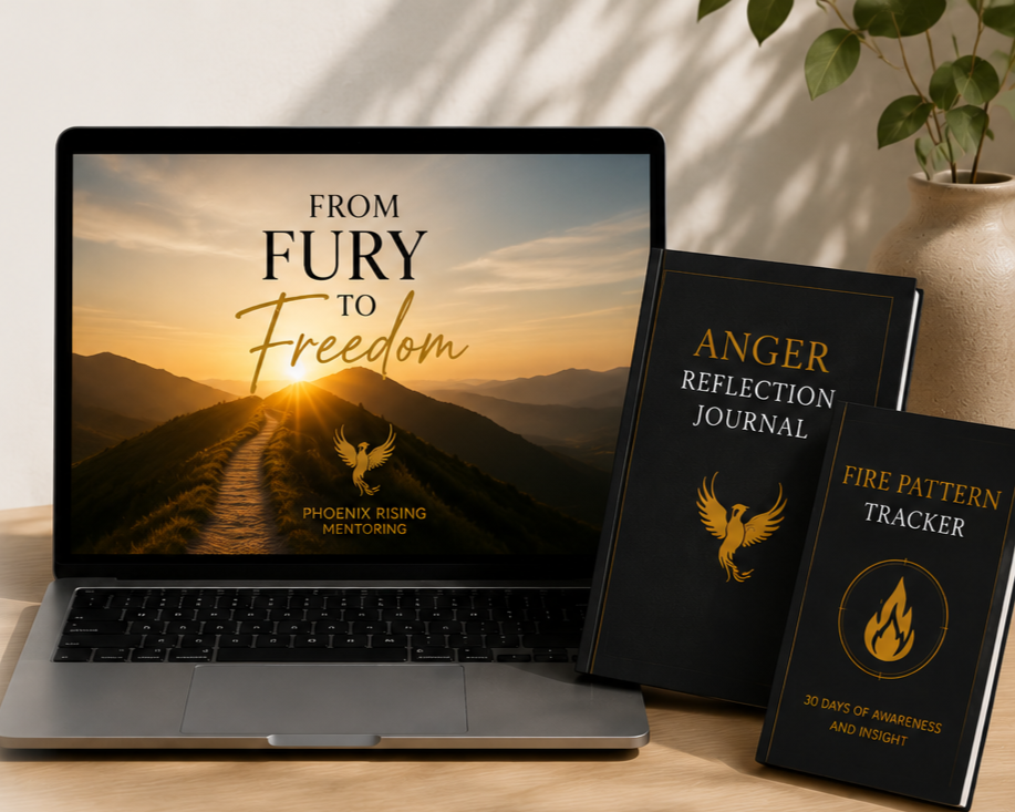screens and books from fury to freedom phoenix reflection journal and anger tracker