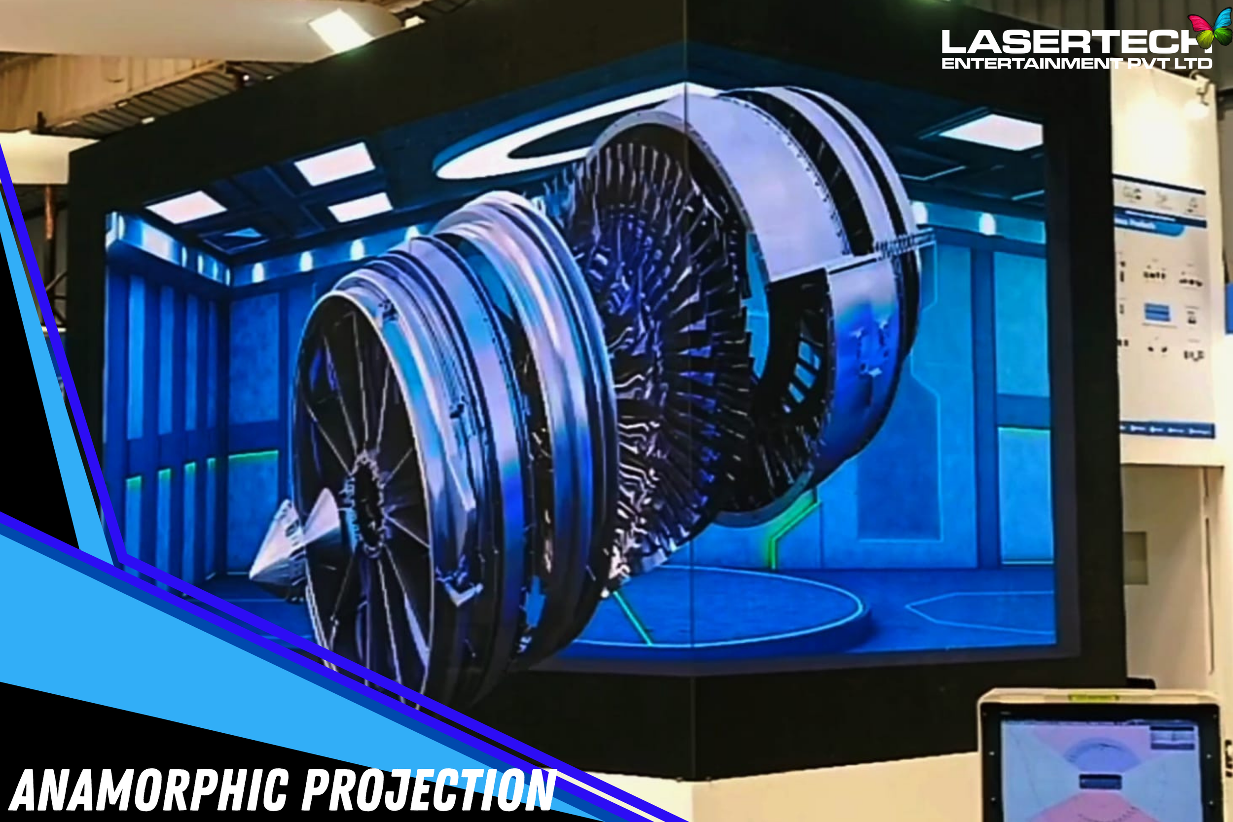 Anamorphic 3D projection illusion display India events Bangalore Mumbai Delhi