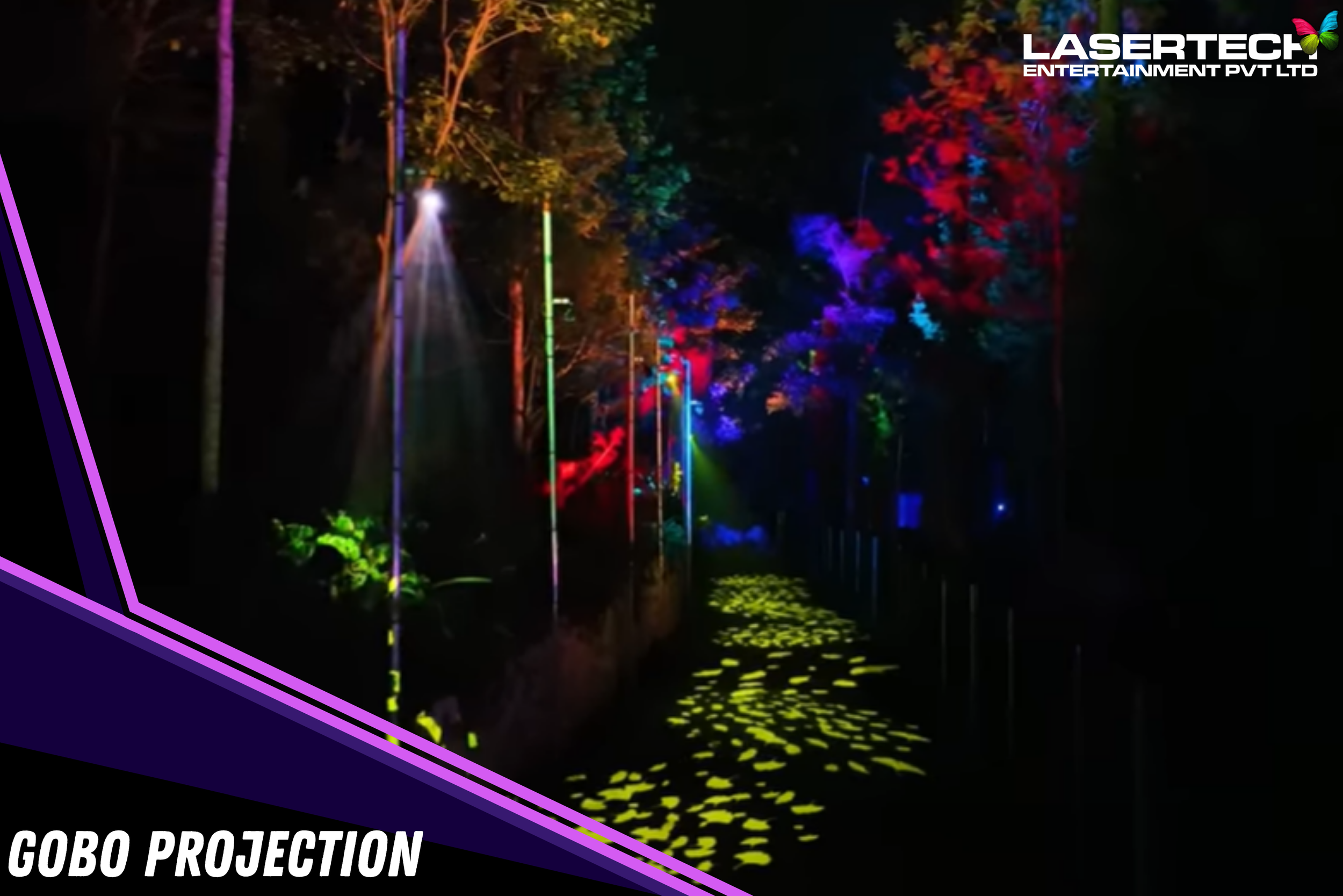 Gobo projection logo branding lighting India events Bangalore Mumbai Delhi Pune