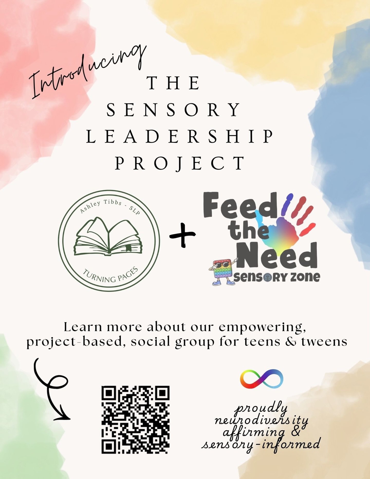 ✨ Introducing the Sensory Leadership Project ✨

We are excited to officially introduce the Sensory Leadership Project, a unique social group created specifically for neurodivergent tweens and teens who are ready to collaborate, create, and lead.

Off