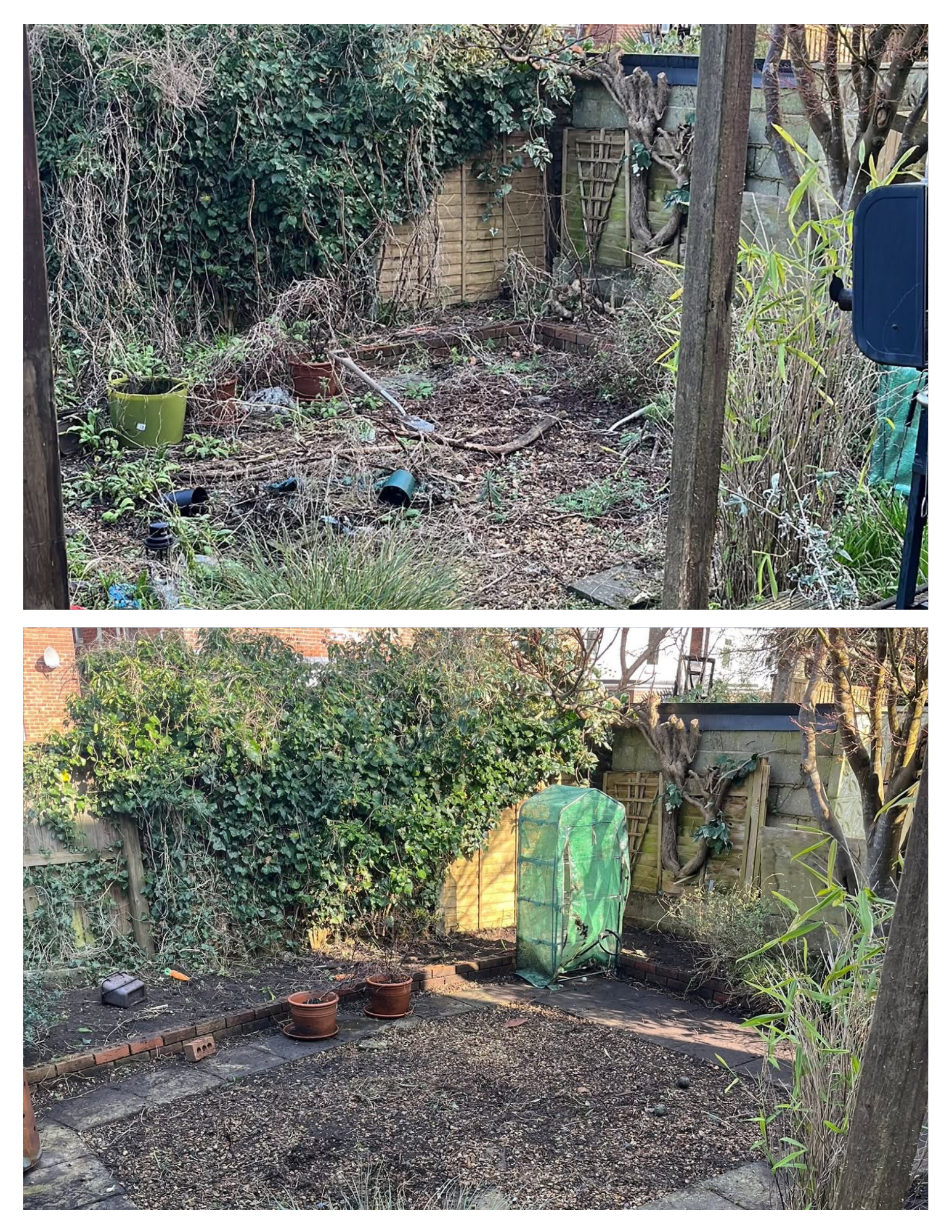 A quick tidy up of a back garden today. This hadn’t been used for a few months, but now is ready to be enjoyed for the early spring sun