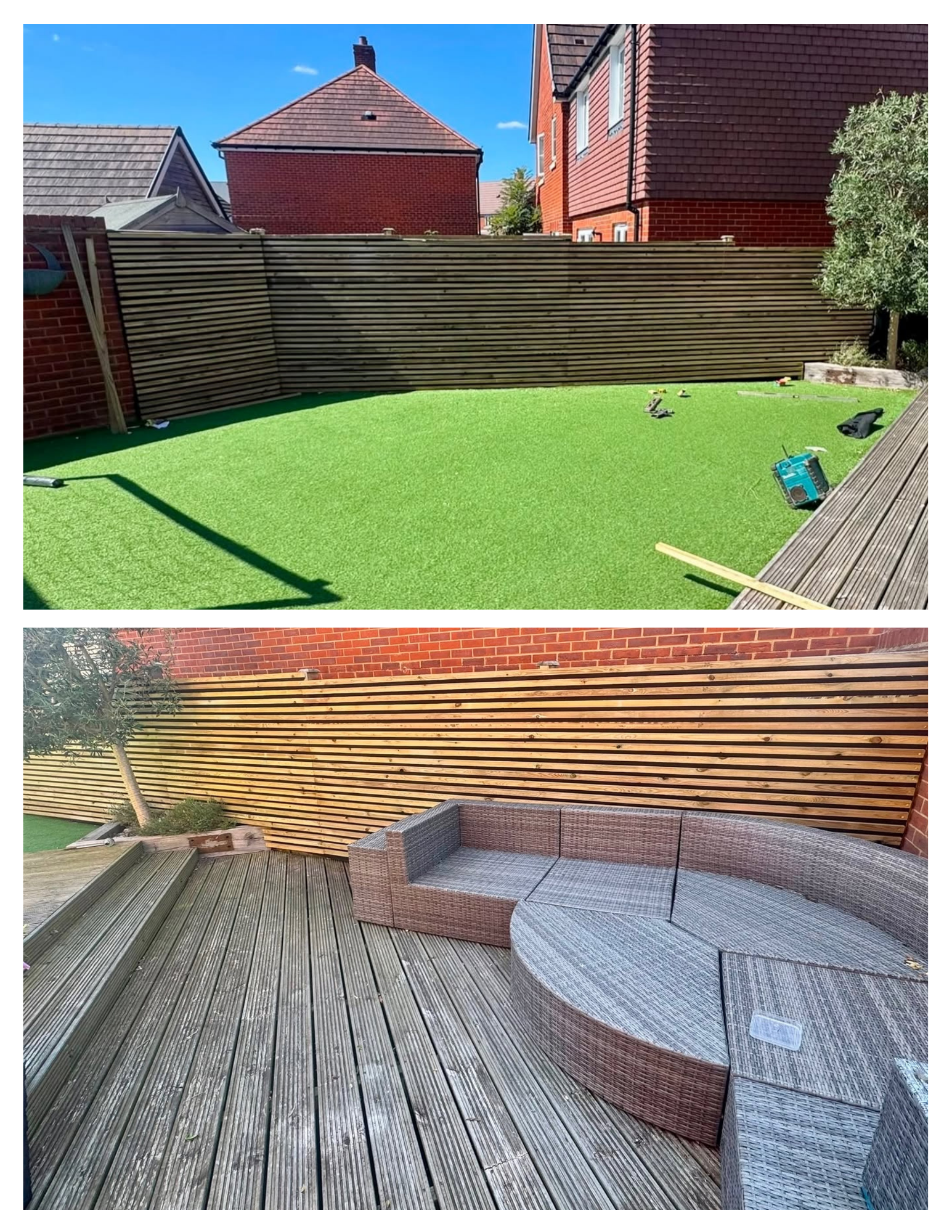 Fence upgrade complete. All ready to enjoy for the weekend.