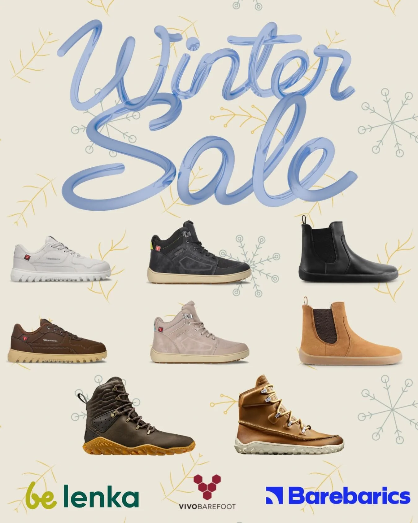 ❄️ WINTER SALE &ndash; 20% OFF ❄️

Saturday 7th March 
🕙 10:00 &ndash; 13.30

Enjoy 20% OFF all winter shoes 👣🔥

Whether you&rsquo;re after everyday comfort, trail-ready grip, or functional winter warmth&hellip; this is your moment.

✔️ Natural mo