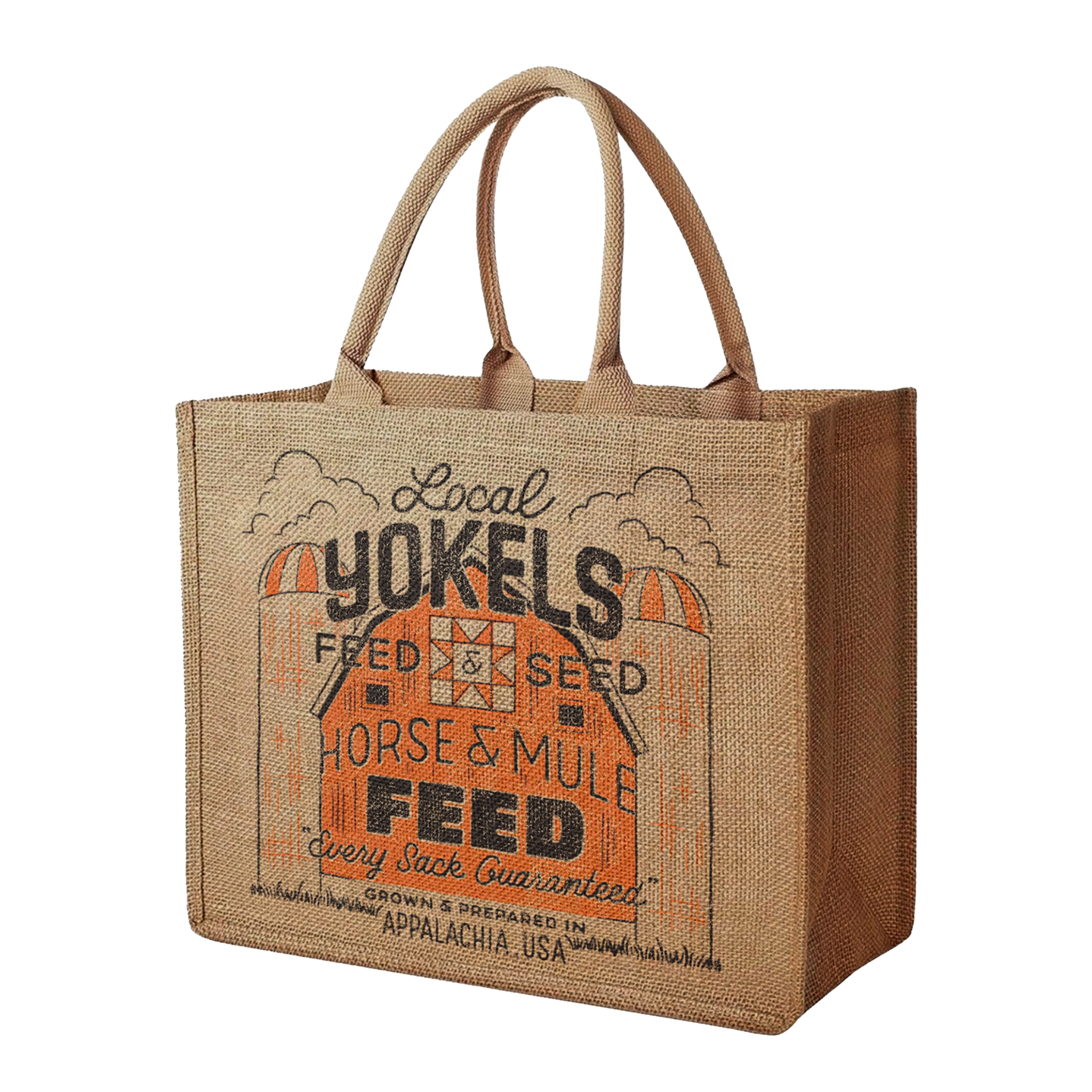 LY Farmers Market Burlap Tote | Local Yokels Feed & Seed