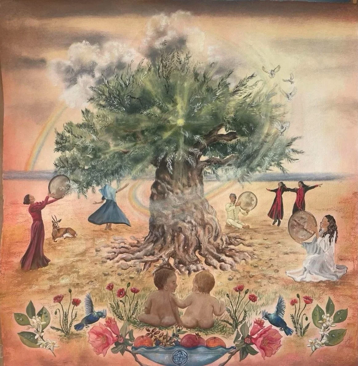 The Peace Tree &ndash; A Prayer for Palestine

I see you
I see you picking olives 
beneath ancient branches 
that remember your ancestors
feet in the soil that ever called you home.

I see children running wild with dust-soft feet
laughter rising lik
