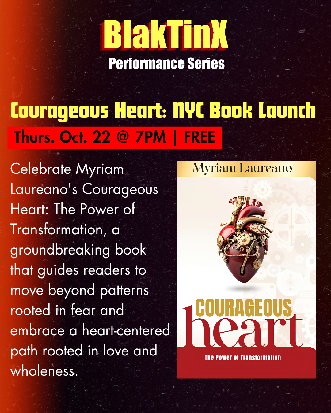 NYC Book Launch: Courageous Heart by Myriam Laureano