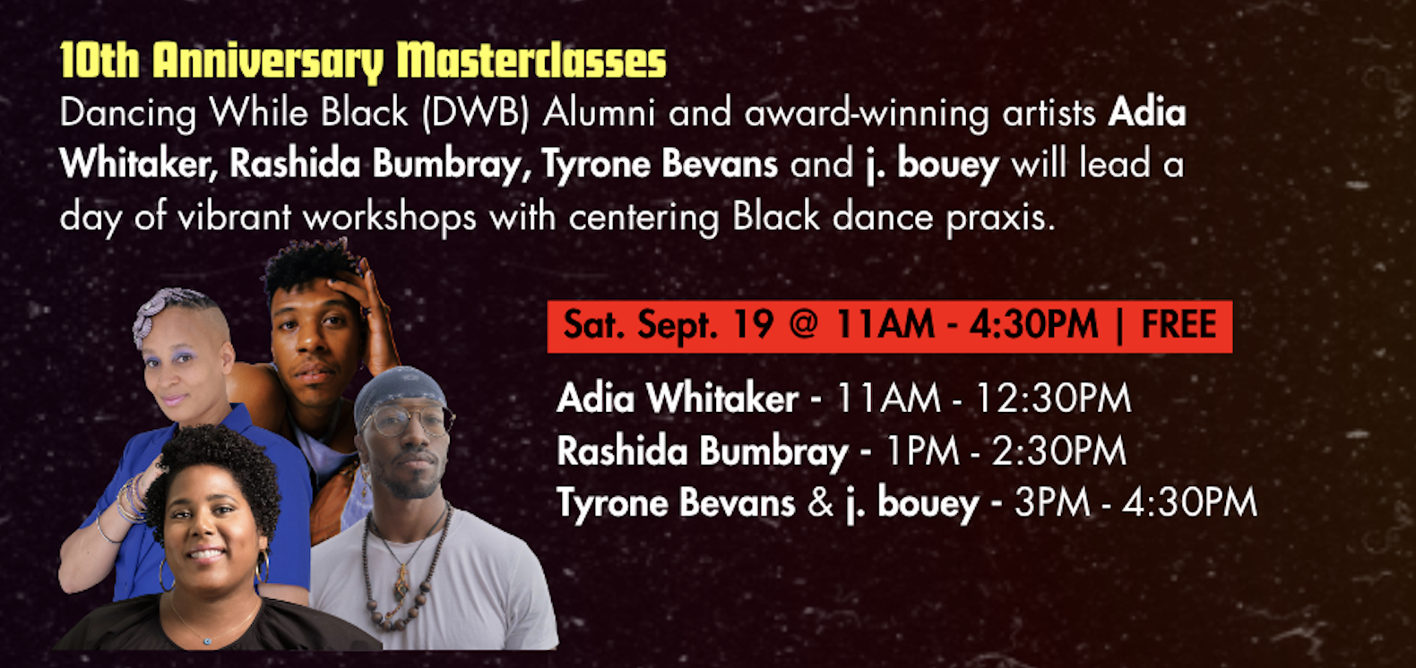 Dancing While Black 10th Anniversary Public Masterclasses 