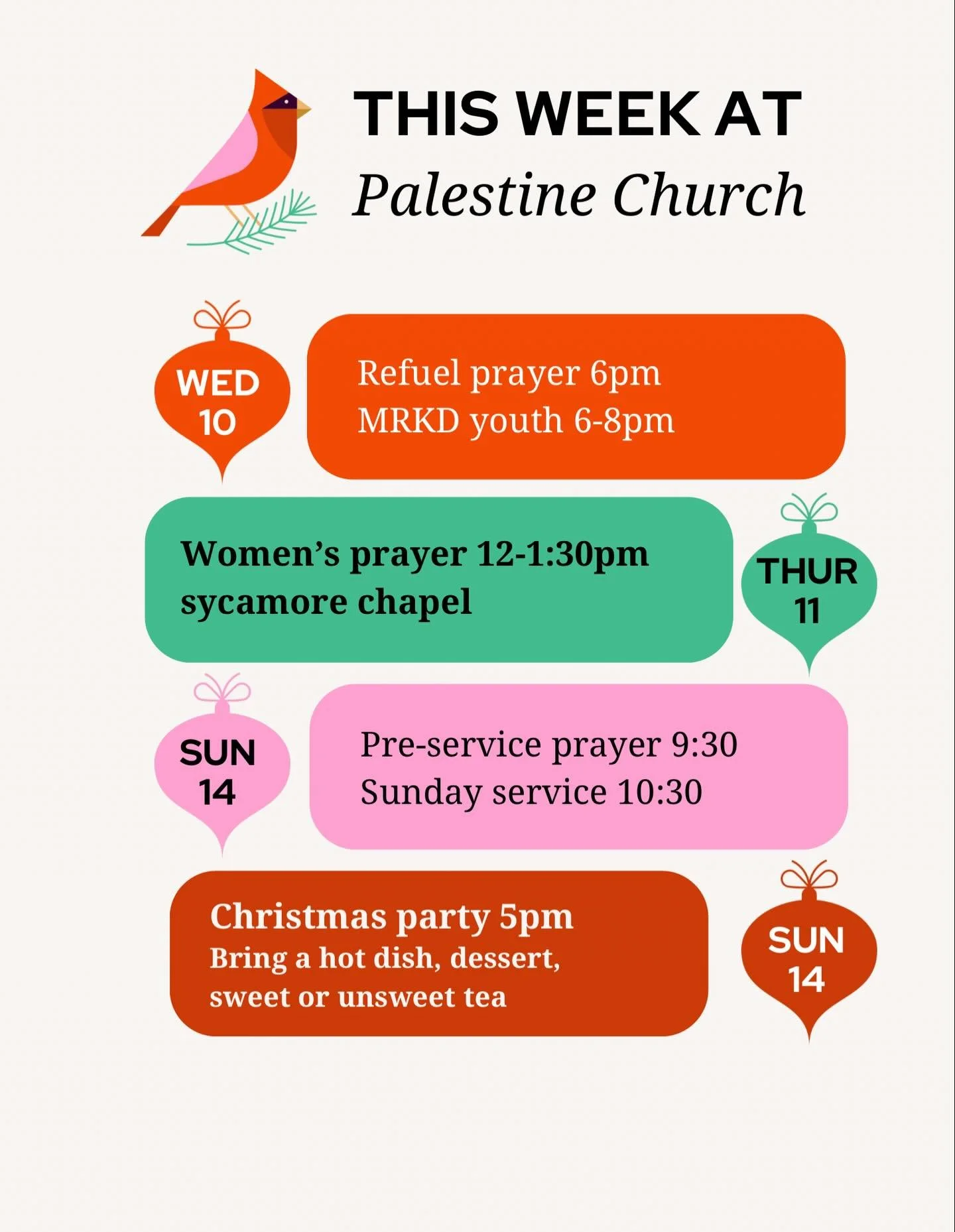 Can you believe it&rsquo;s time for our Christmas party?!
We have holiday cheer and fun planned for you!

Please bring a hot side dish or dessert (or two) and sweet/ unsweet tea.