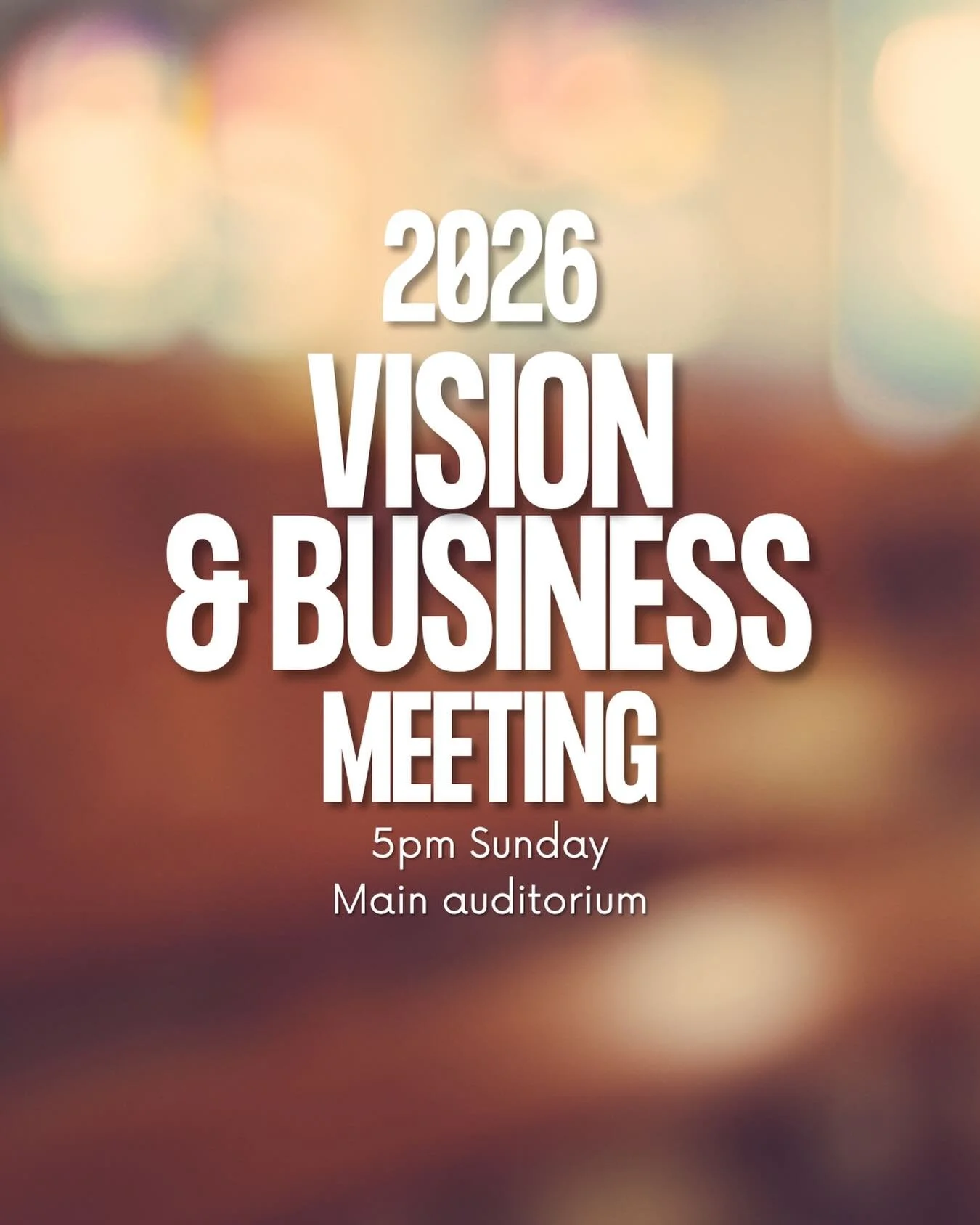 The Lord did incredible works in 2025 and we believe he has even greater things planed for 2026.

We will meet Sunday at 5 to hear highlights from last year and share what God has put on our hearts for 2026. All are welcome. 

*There is no childcare 