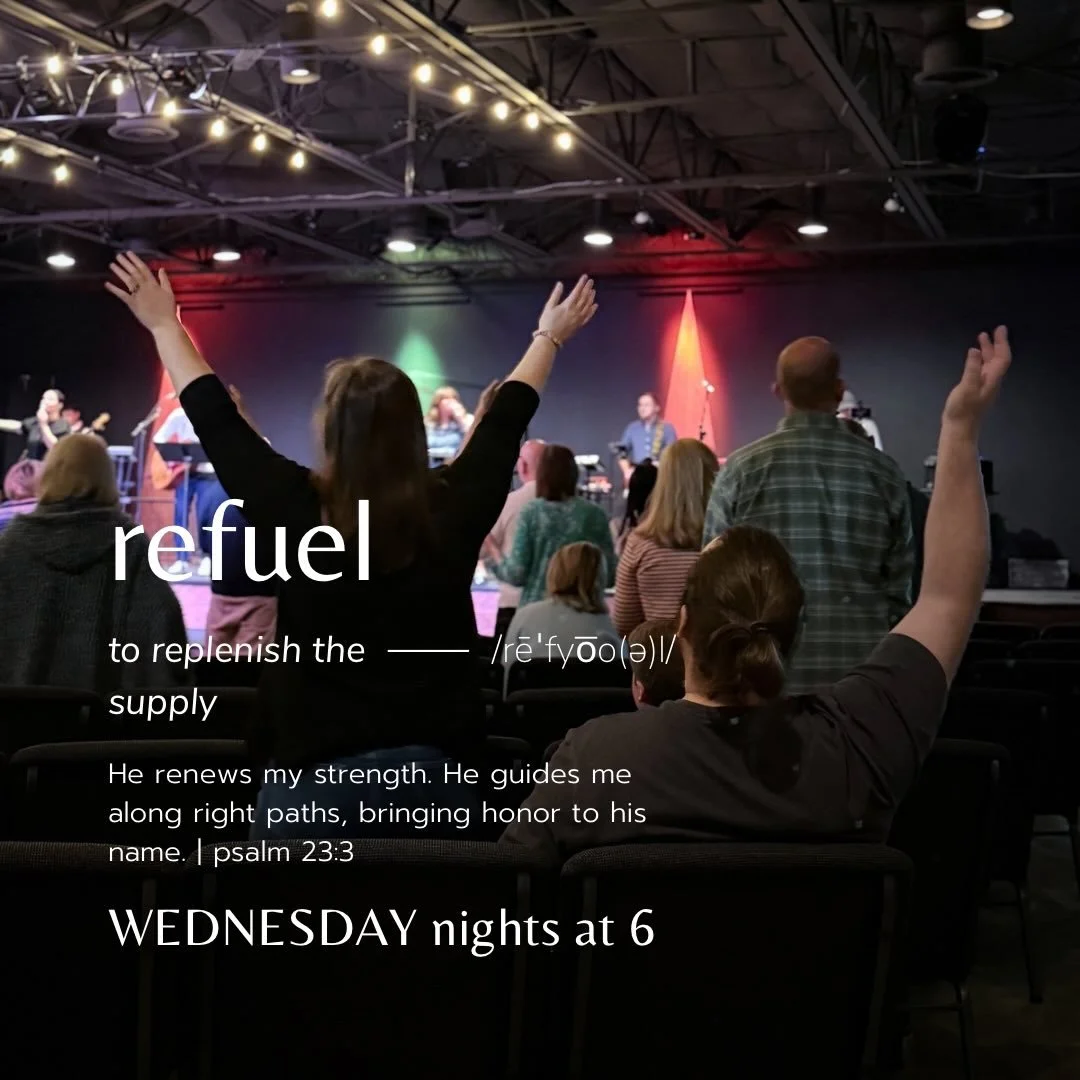 If you&rsquo;re seeing this, there&rsquo;s still time to make get to prayer!
Refuel is held in the Kingdom kids facility