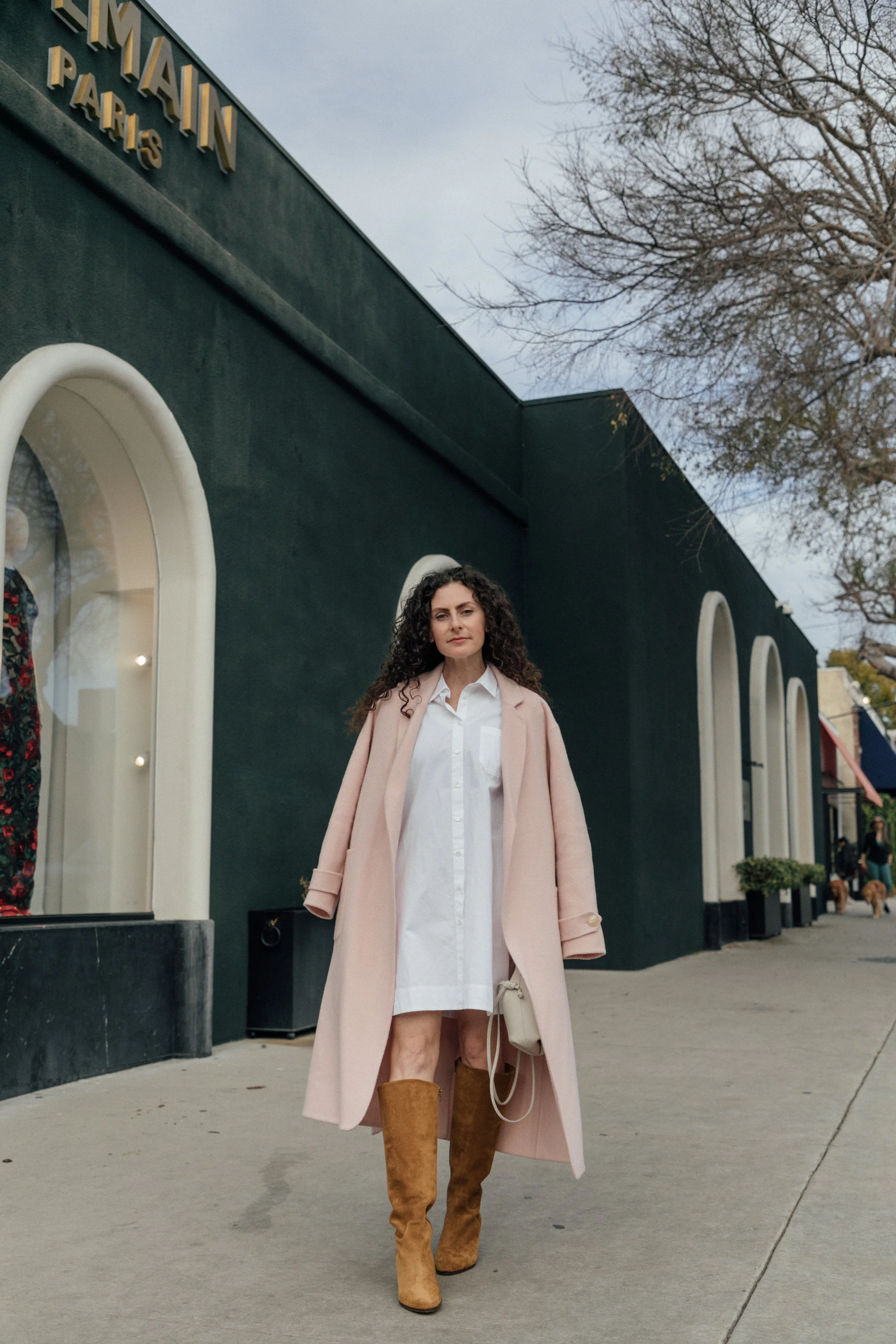 Sezane Mederick コート ウール100% Mederick Coat - Powder Pink - Wool - Sézane