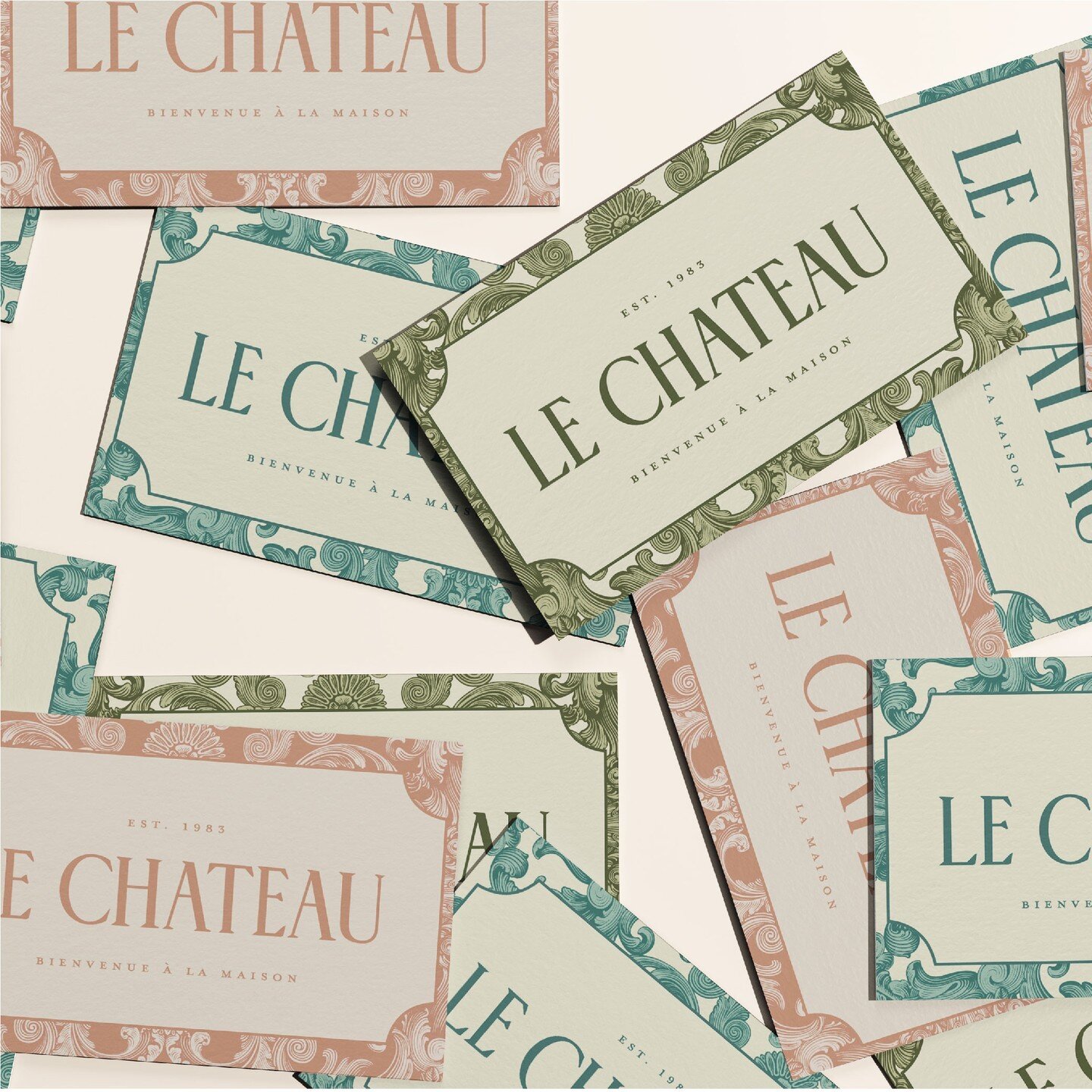 Business cards for Le Chateau