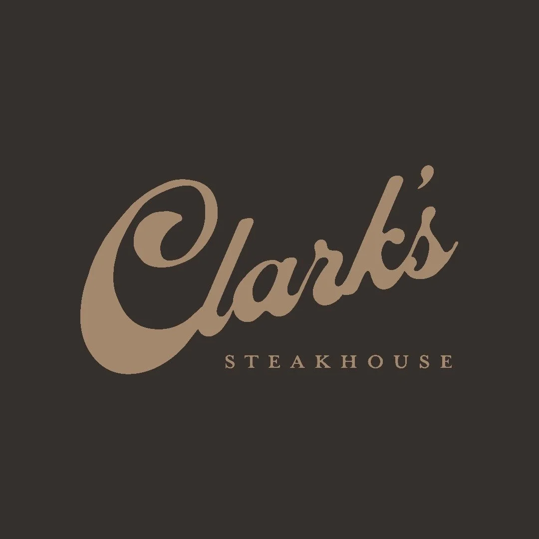 Branding + Menu Design for Clark's Steakhouse.

As they celebrated their grand opening earlier this week, every detail, from the logo to the menu visuals, reflects the warmth, hospitality, and heritage that define Clark&rsquo;s, inviting you to indul
