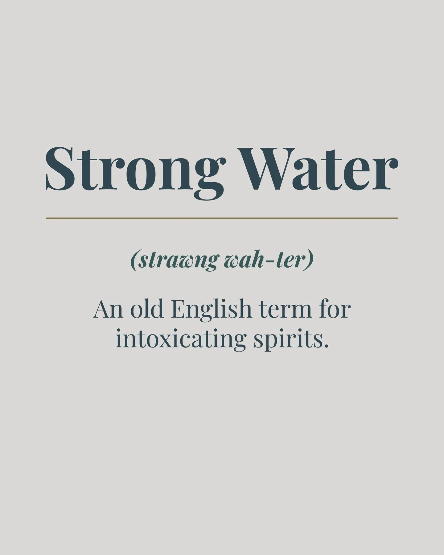 A great brand name does more than stand out, it tells a story and becomes part of the lifestyle behind the brand. 

With Strong Water, the design was created to capture a refined retail atmosphere where craft spirits meet thoughtful design.