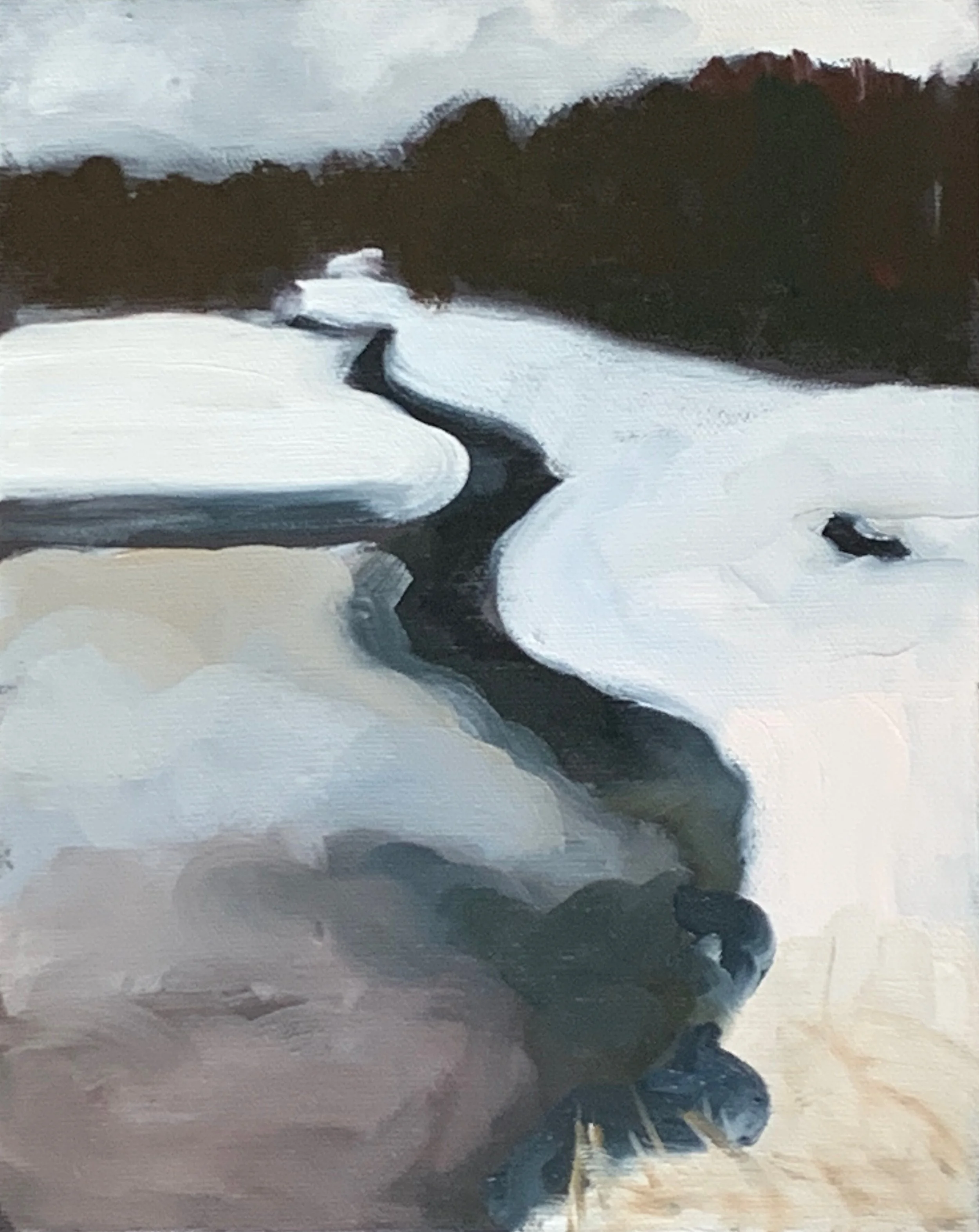 Deep Winter Vermont, 8x10, oil on canvas, $300