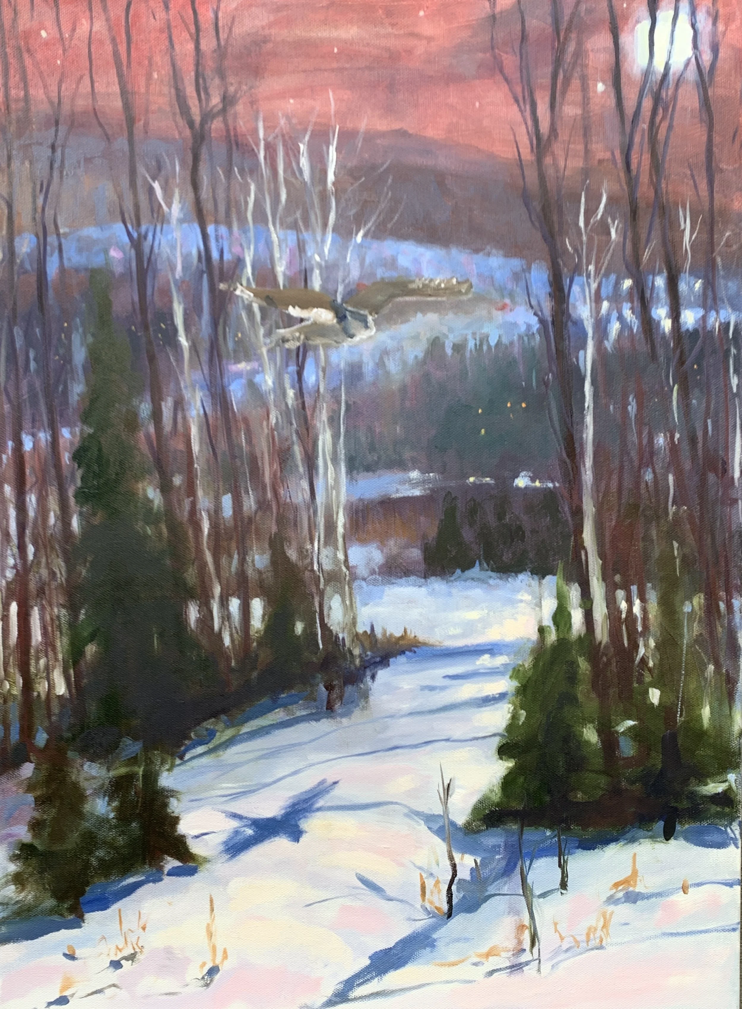 Owl Night, 18x24, oil on canvas, $1400