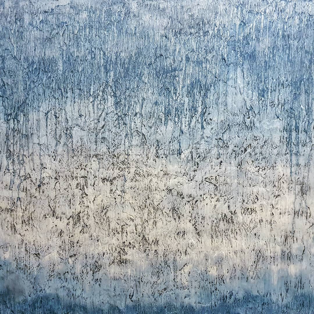 Blue Texture-scape 2020
100x100cm Oil and polymer on canvas