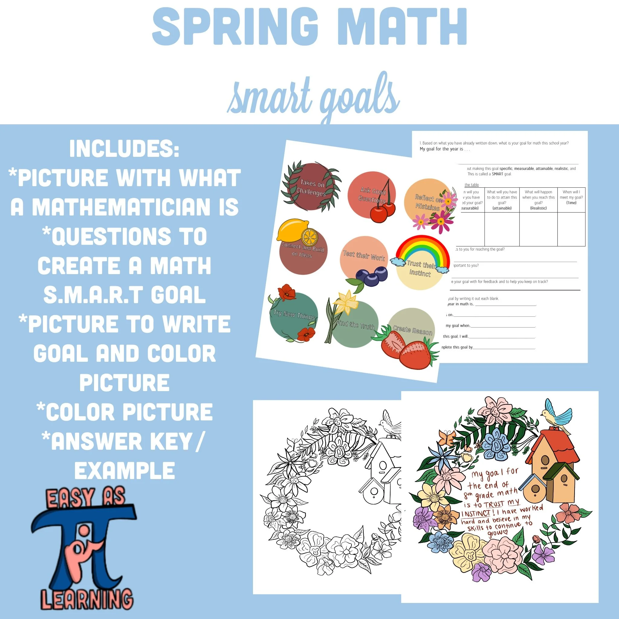 Spring Math SMART Goals — EASY AS PI LEARNING