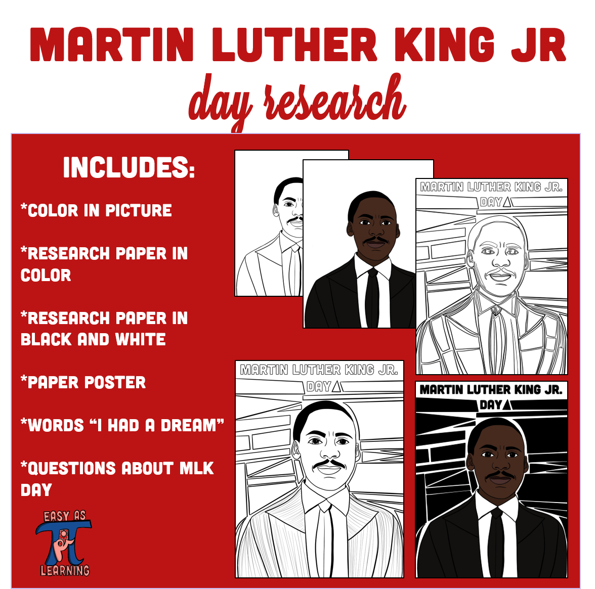 Martin Luther King Day Activity- Research