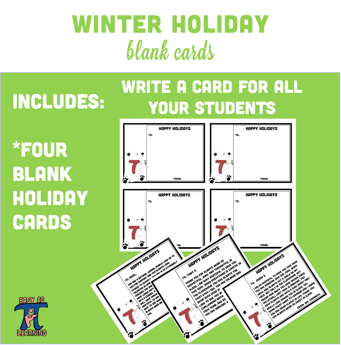 Blank Holiday Cards