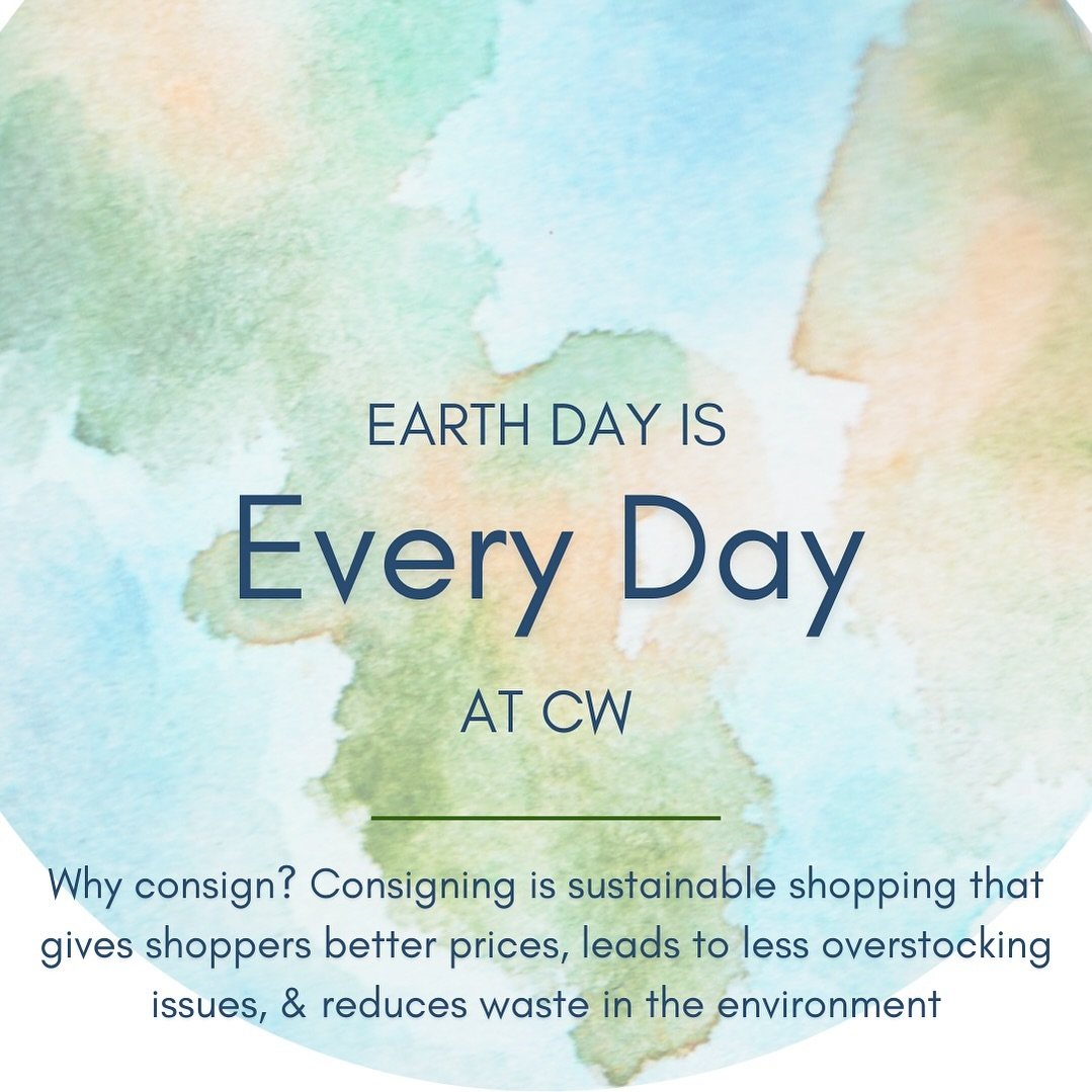 Time to Consign 🌎 Happy Earth Day! 

#cw #consigningwomen #consign #shop #sustainable #earthday #whyconsign #environment #shopping #explorechs #happyearthday #better #environmental #fashion #clothing #chs #mtp
