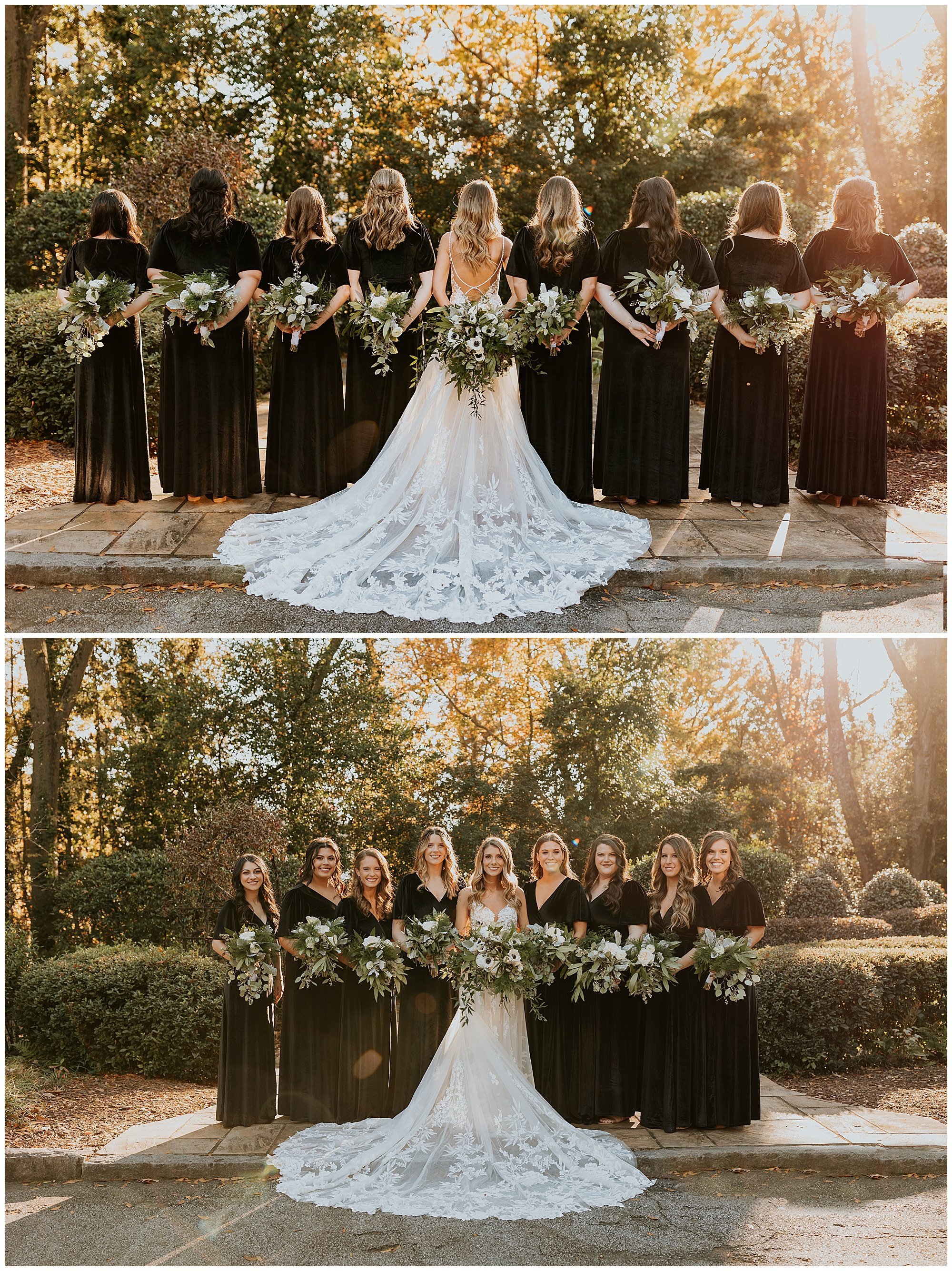 The Estate wedding, Black bridesmaids dresses, Gift giving at wedding, Atlanta Wedding/ Engagement Photographer