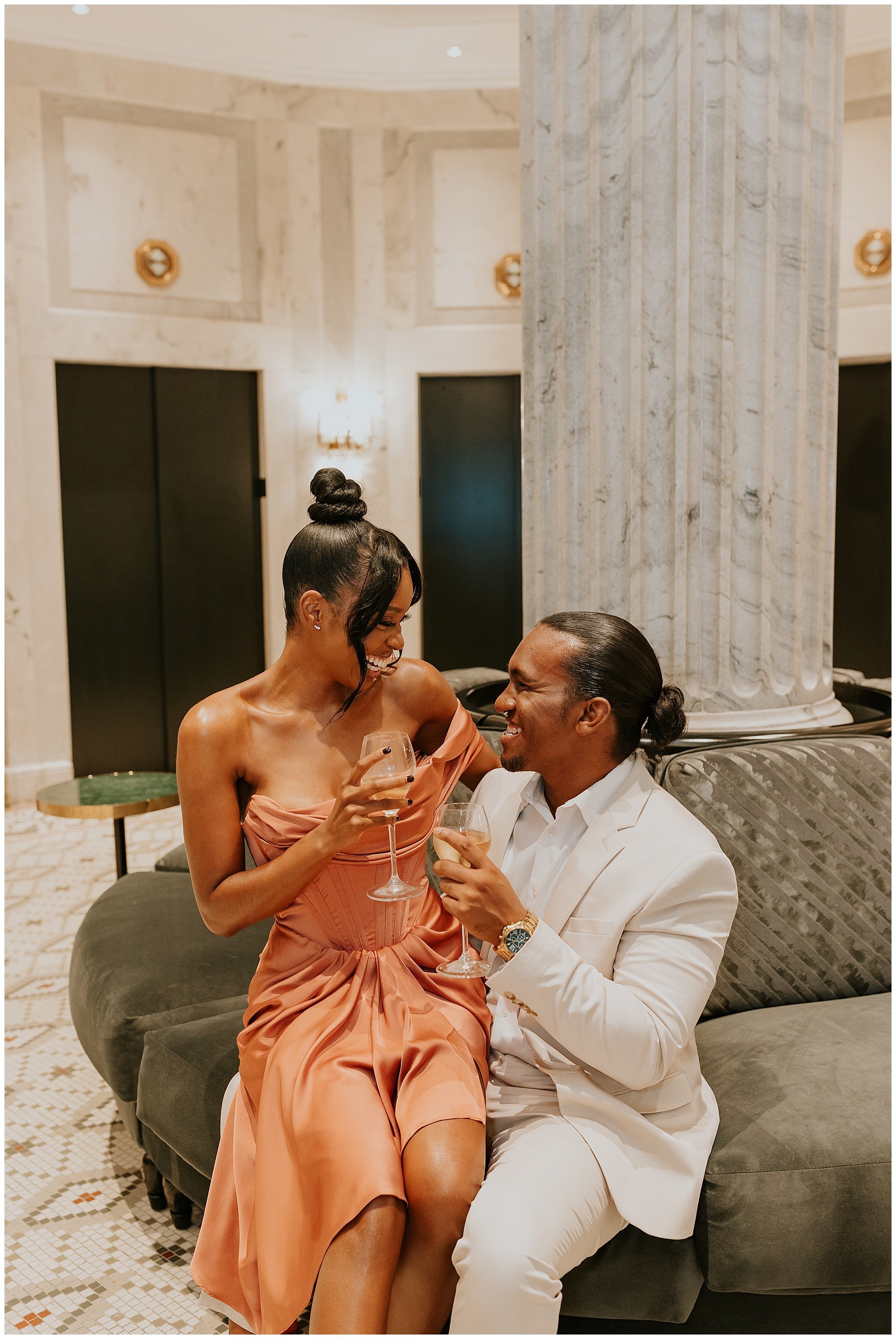 The Candler Hotel, The Candler Hotel Engagement, Black Couple Engagement, Black couple, African American Couple, Atlanta Engagement Photographer