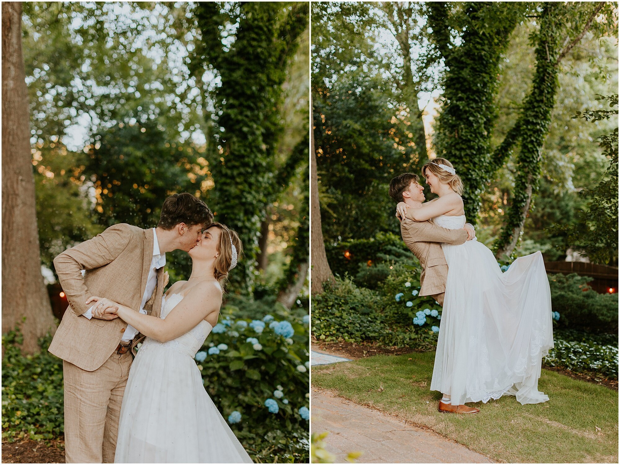 Backyard Boho Elopement in Georgia, intimate ceremony, eloping in GA, small wedding