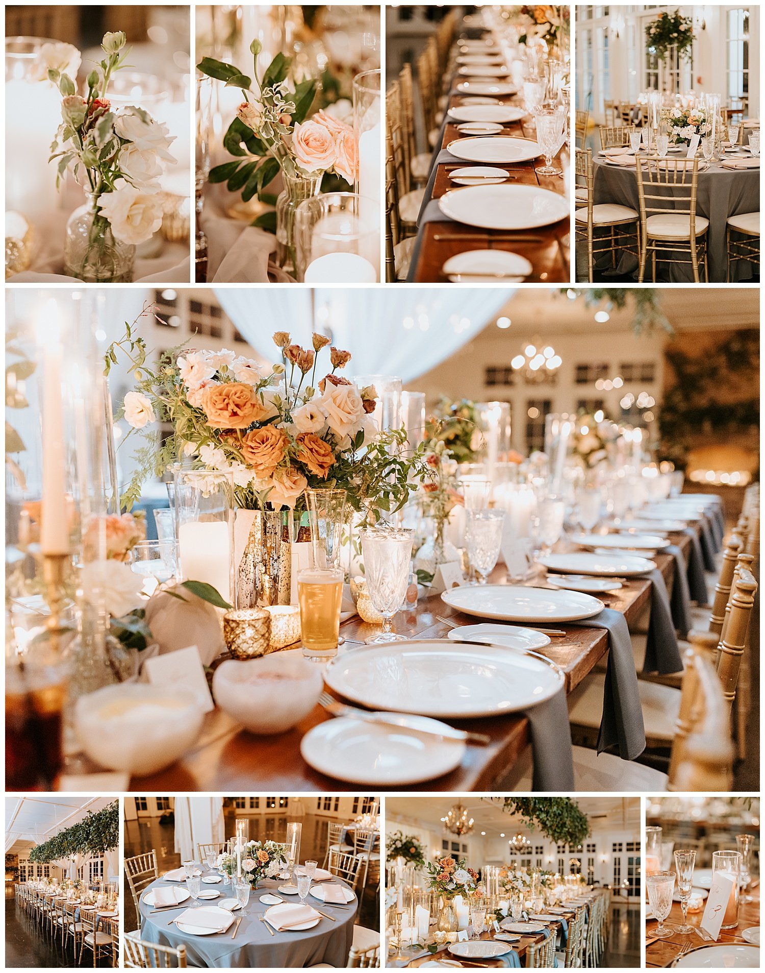 wedding reception details decor photos of plates and tablescape