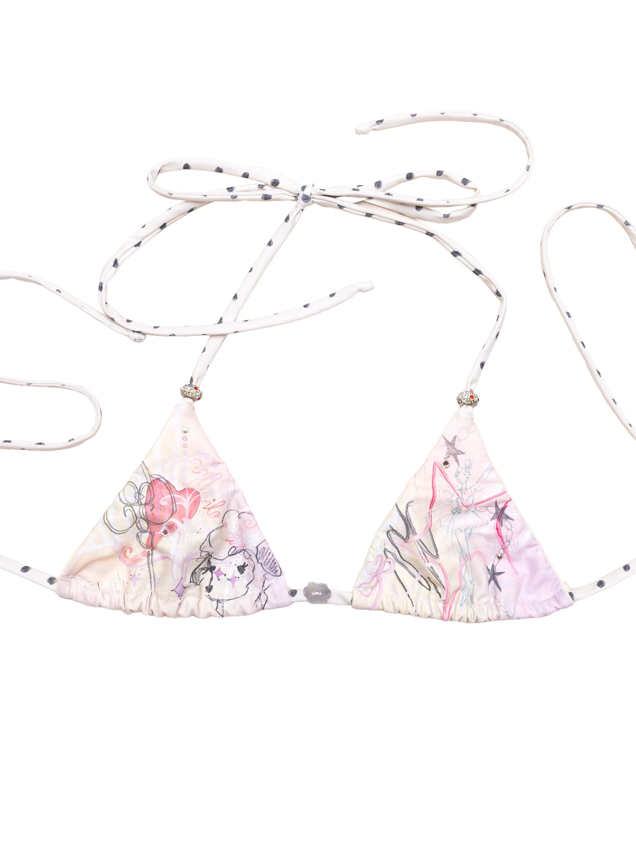 Little Lamb Sketchbook Bikini Top