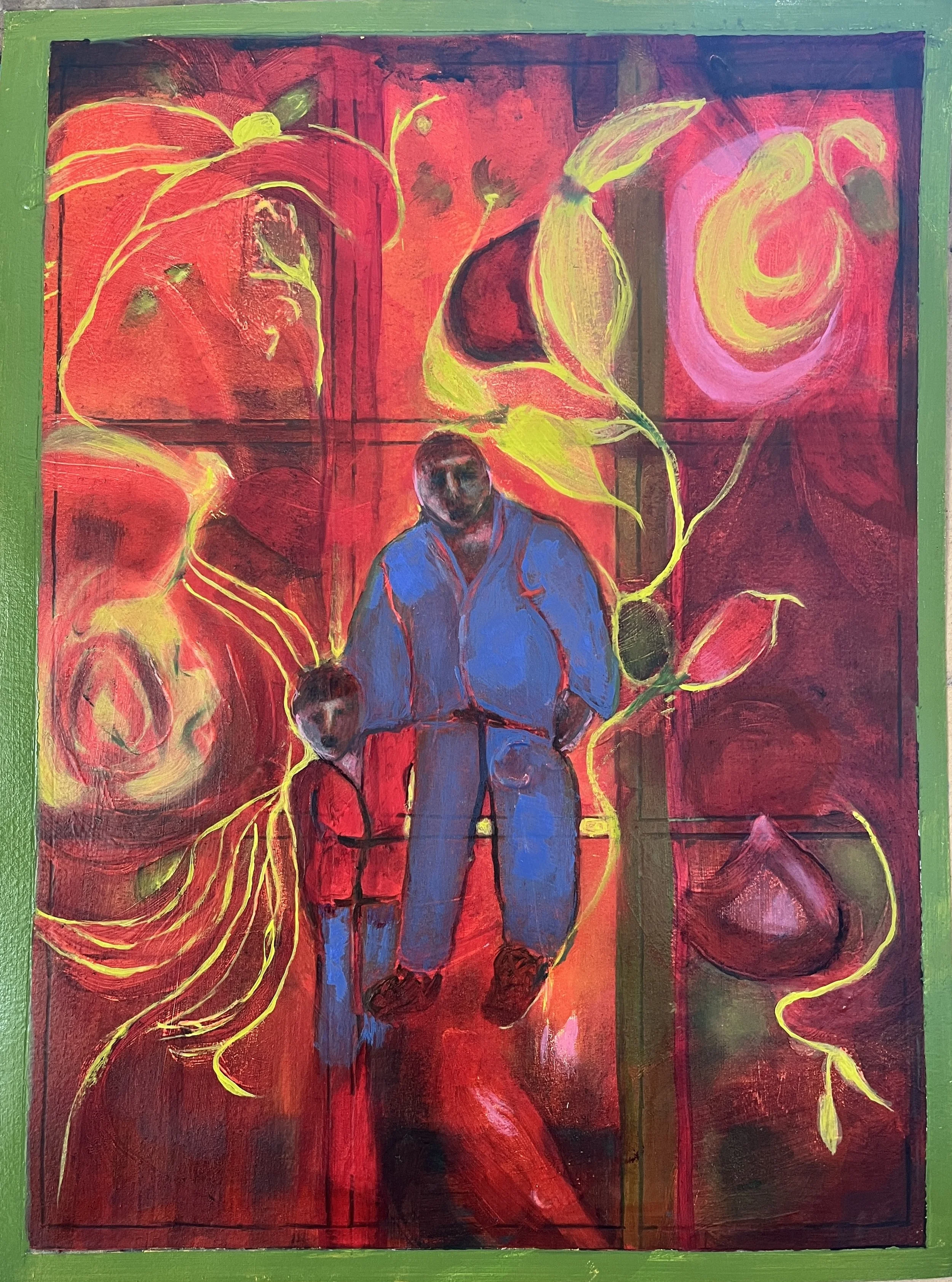 "Guides and Guardians: Our Fathers" Oil and Textured Gesso on Arches Huile Paper, 12'x16", 2026