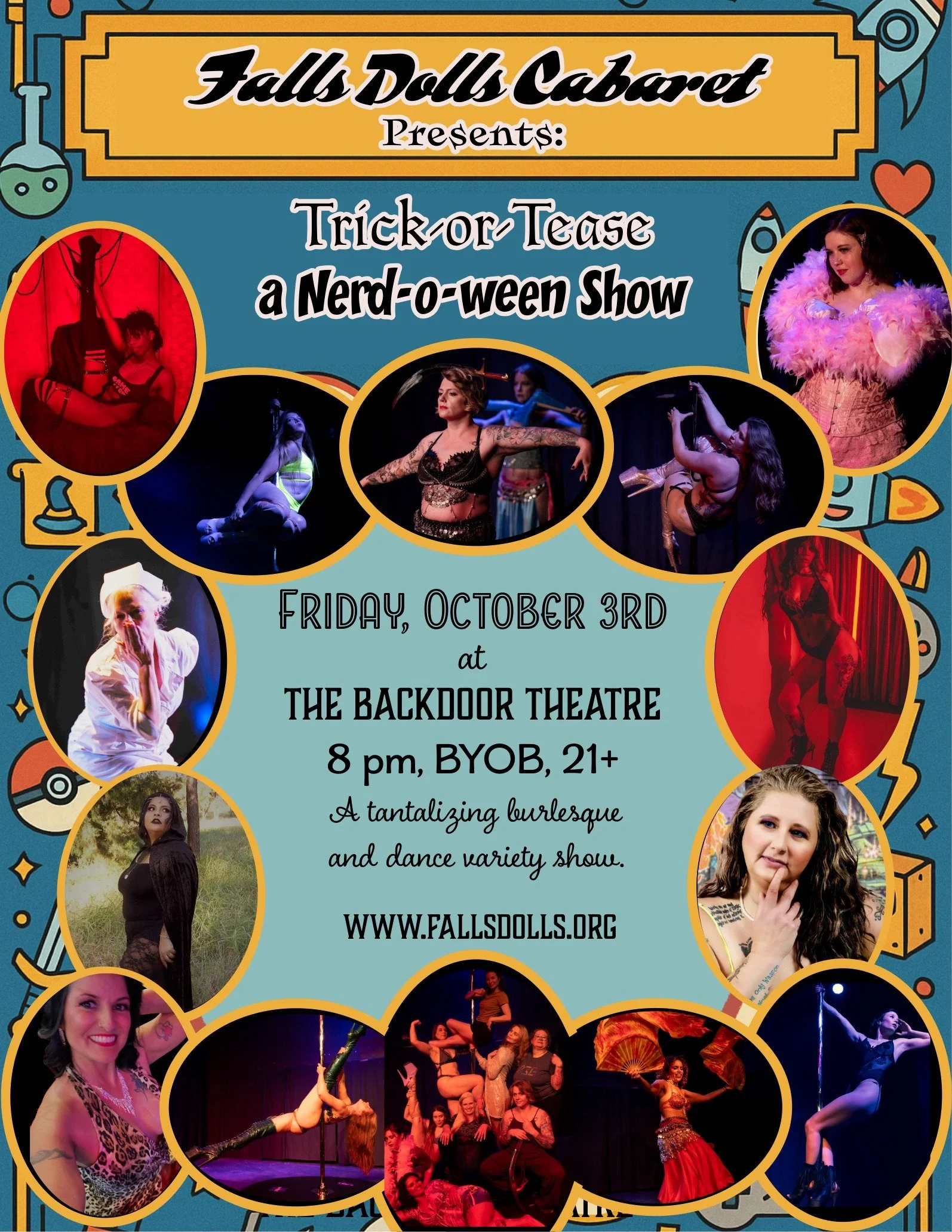 Falls Dolls Trick-or-Tease show tickets are live! Plus studio schedule for the next 2 weeks.