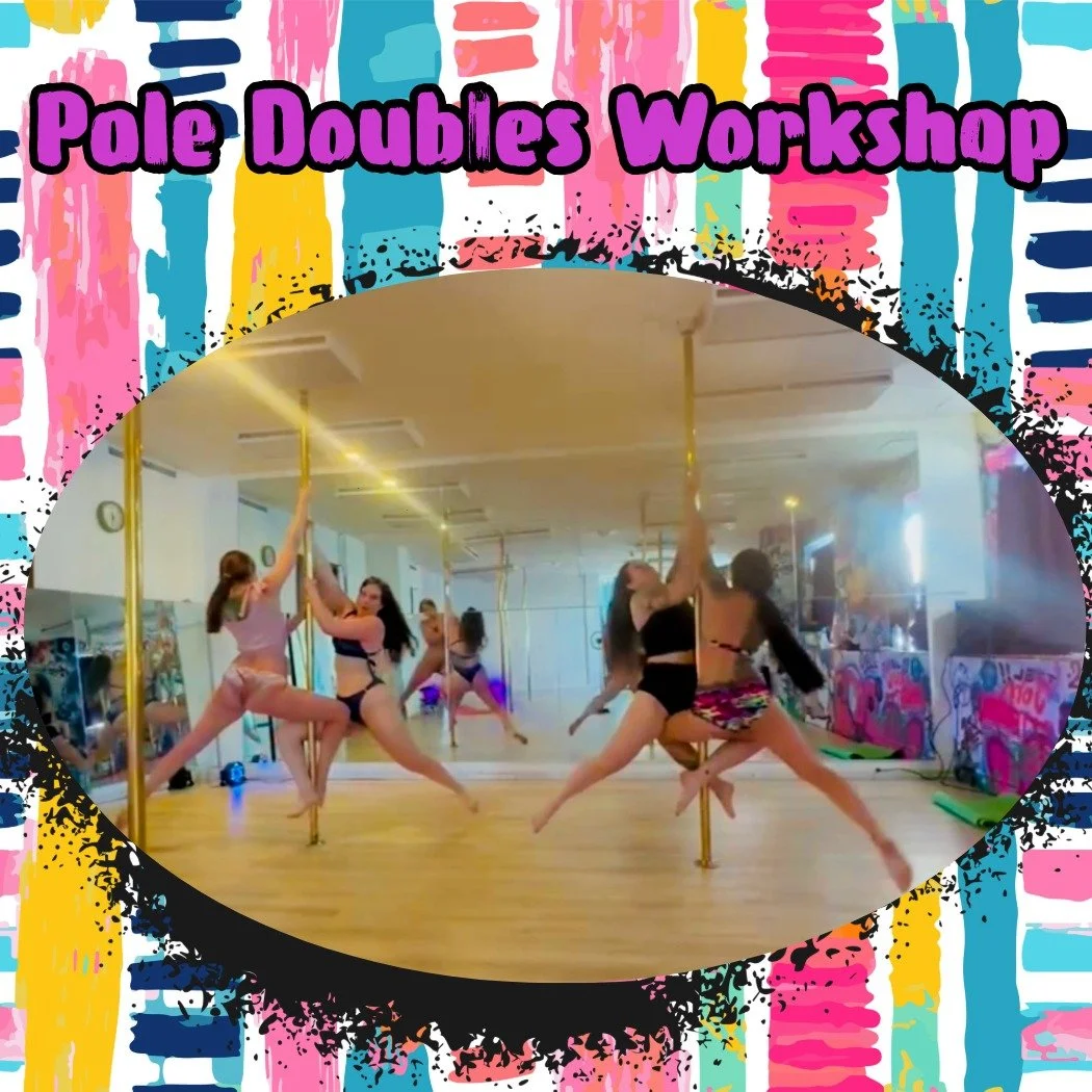 Doing a Doubles Workshop again Saturday Jan 17th at 1pm. 

Very fun and silly. If you can do a basic spin we have doubles shapes for you! 

1989pole.as.me/BB