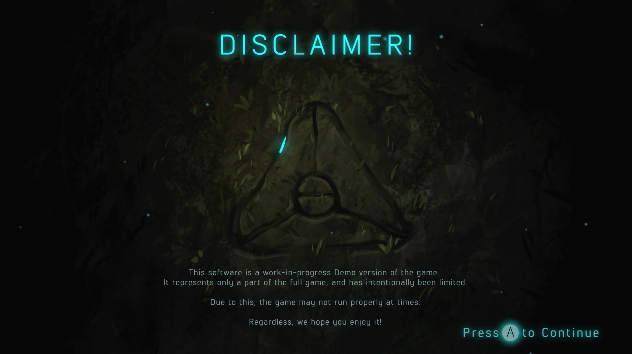 Steam Demo Splash Screen. Studio Work: Dark Emerald Gaming Studios, 'Enci's Solution.'