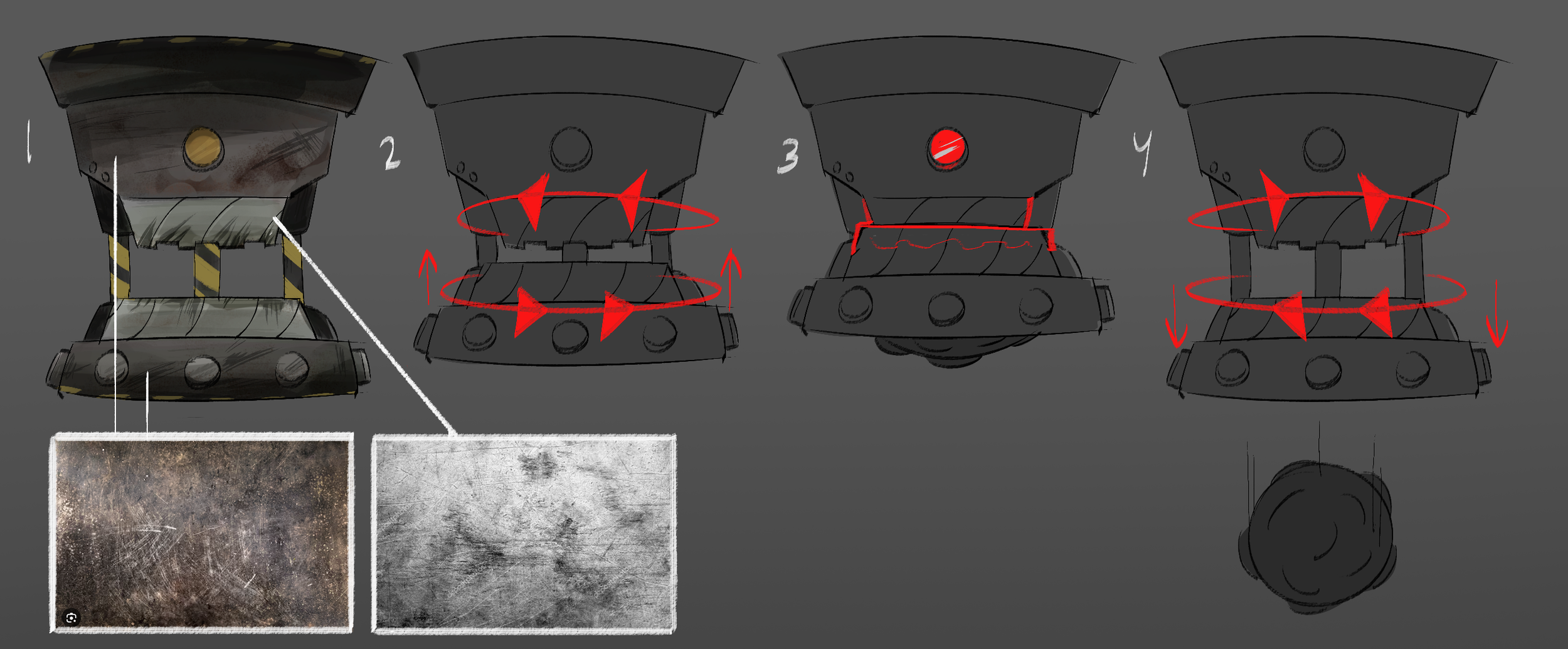 Mine-dropper Mechanic Concept. Studio Work: Dark Emerald Gaming Studios, 'Enci's Solution.'