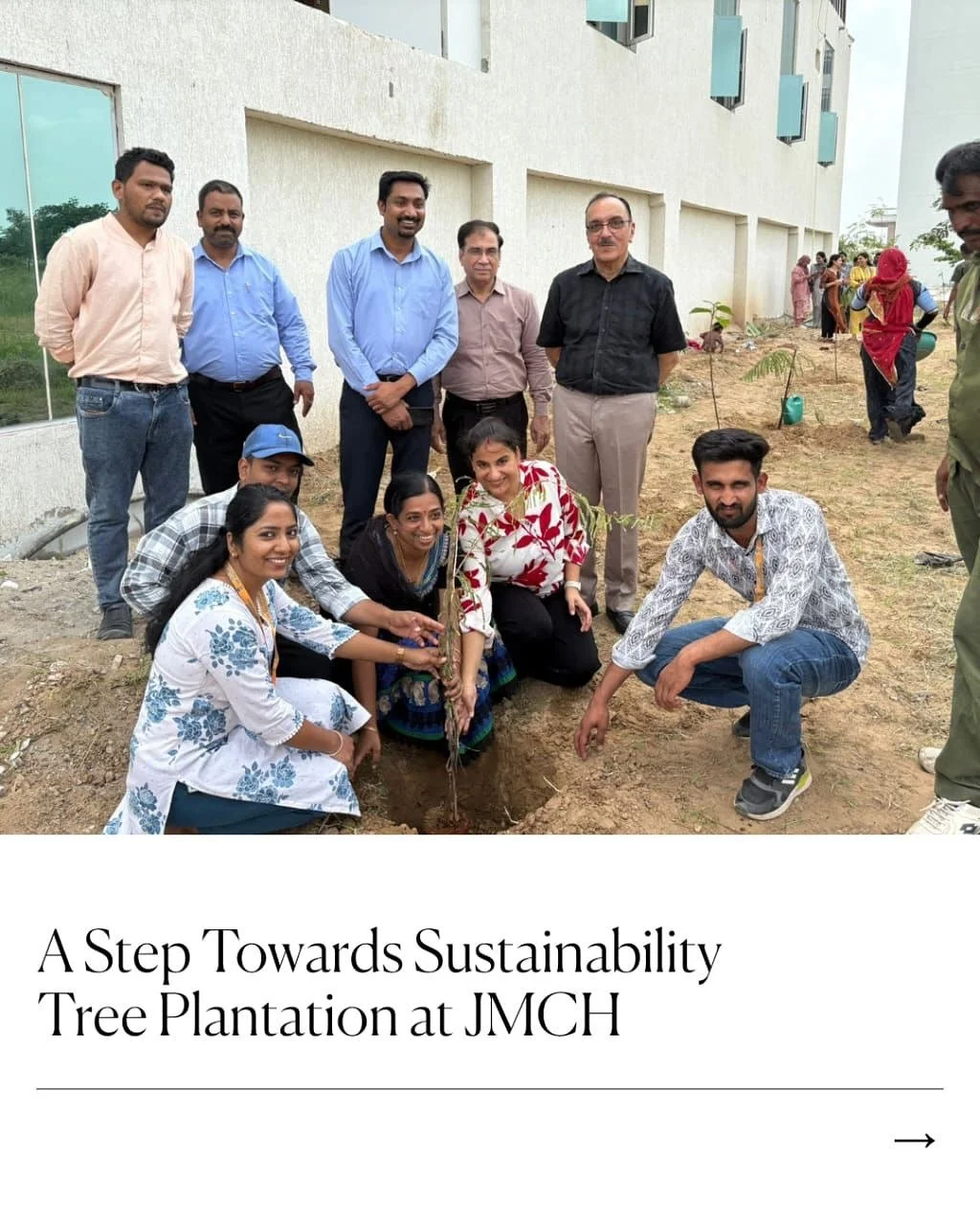 Together for a Greener Future!

From planting tiny saplings to growing big dreams &mdash; JMCH family came together to celebrate nature with a vibrant tree plantation drive!
Because every tree we plant today is a shade for tomorrow. 

#treeplantation