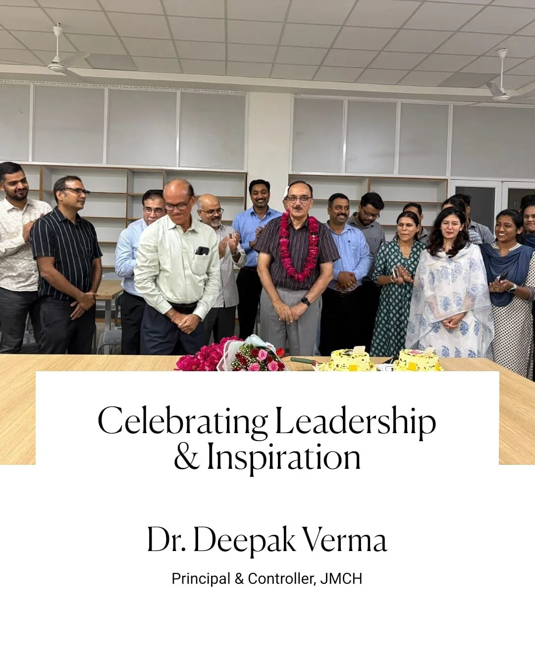 Celebrating Leadership, Inspiration &amp; Togetherness!

At JMCH, every milestone is more special when celebrated as a family.
This week, we came together to celebrate the birthday of Dr. Deepak Verma, Principal &amp; Controller, JMCH &mdash; a leade