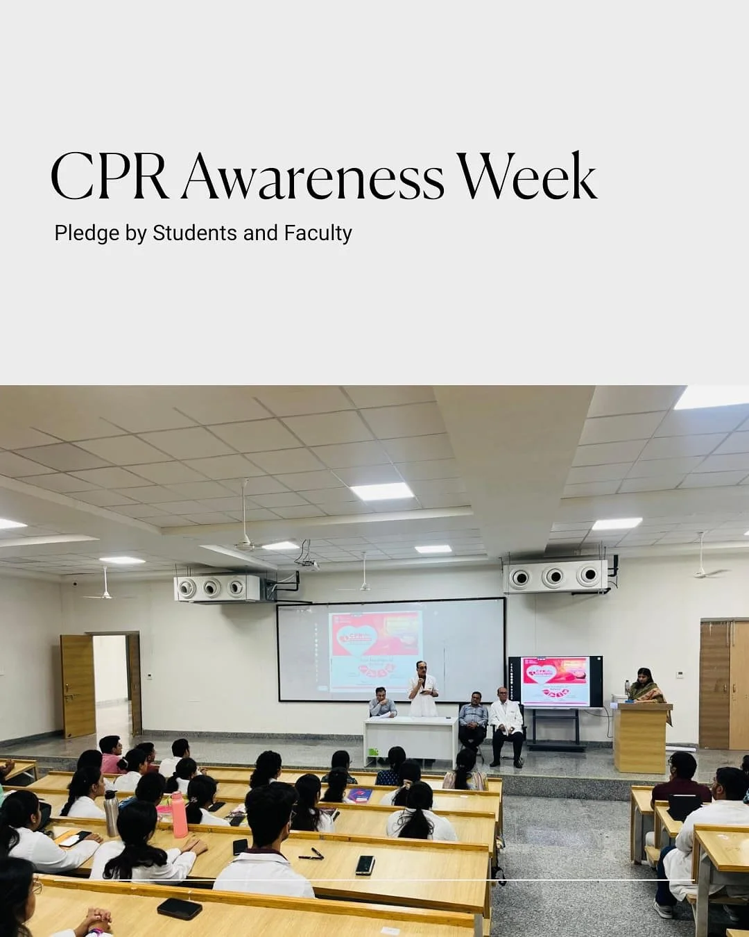 Team JMCH stands united for a heart-safe tomorrow. 

From students to senior faculty, everyone pledged to spread CPR awareness and be the difference when it matters most.

One skill can save countless lives &mdash; let&rsquo;s make CPR a habit of car