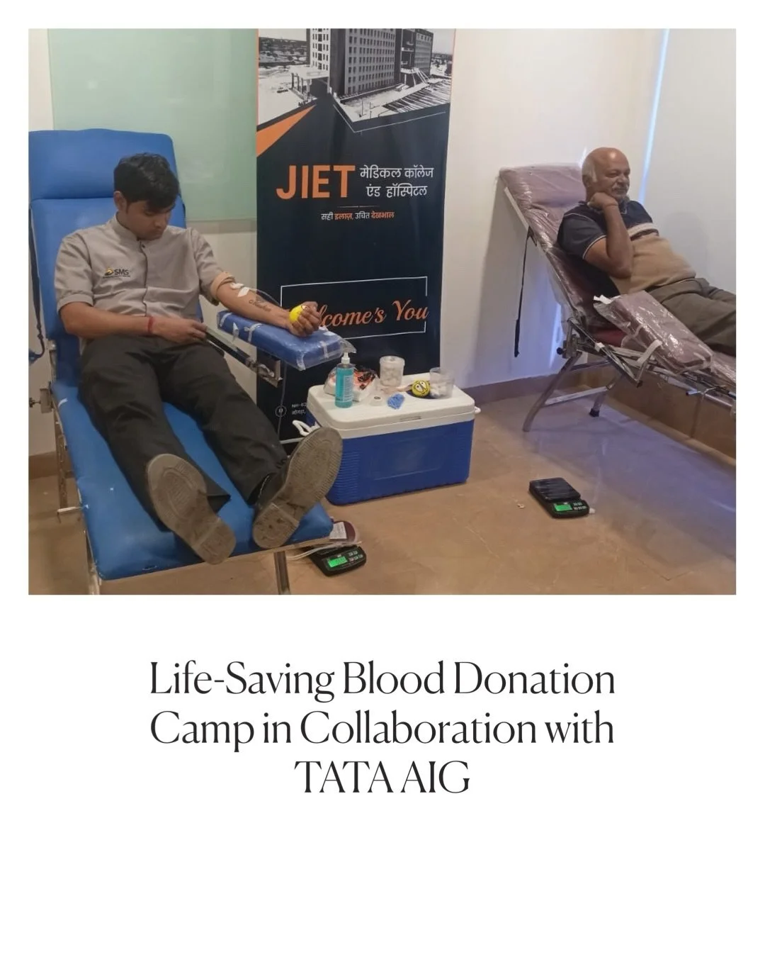 Together, we came forward to save lives!

JMCH, in collaboration with TATA AIG and Parivartan, successfully organized a Blood Donation Camp driven by compassion, responsibility, and community service.

We extend our heartfelt gratitude to every donor